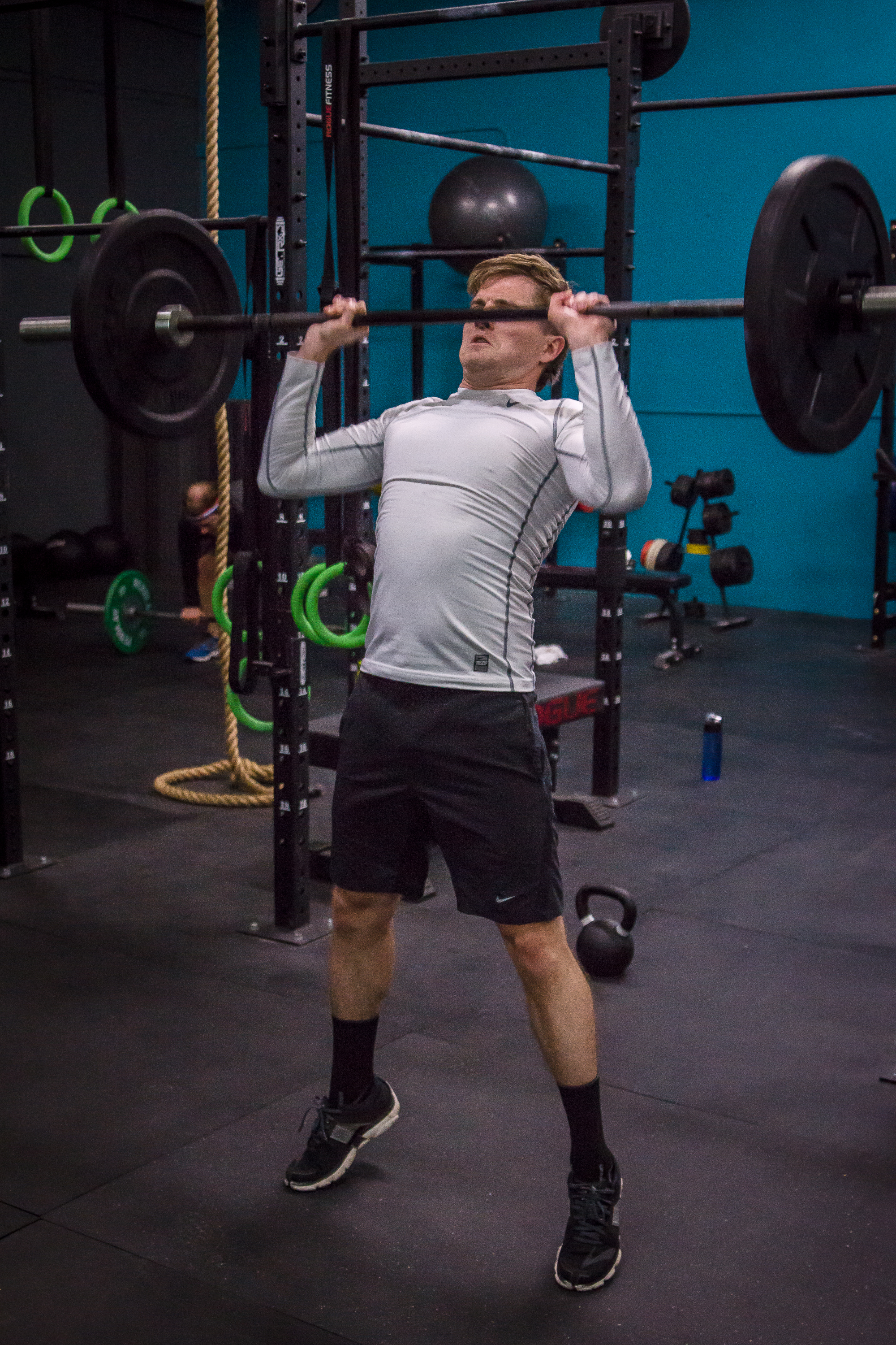 Crossfit Class Push Jerks Olympic Lifts
