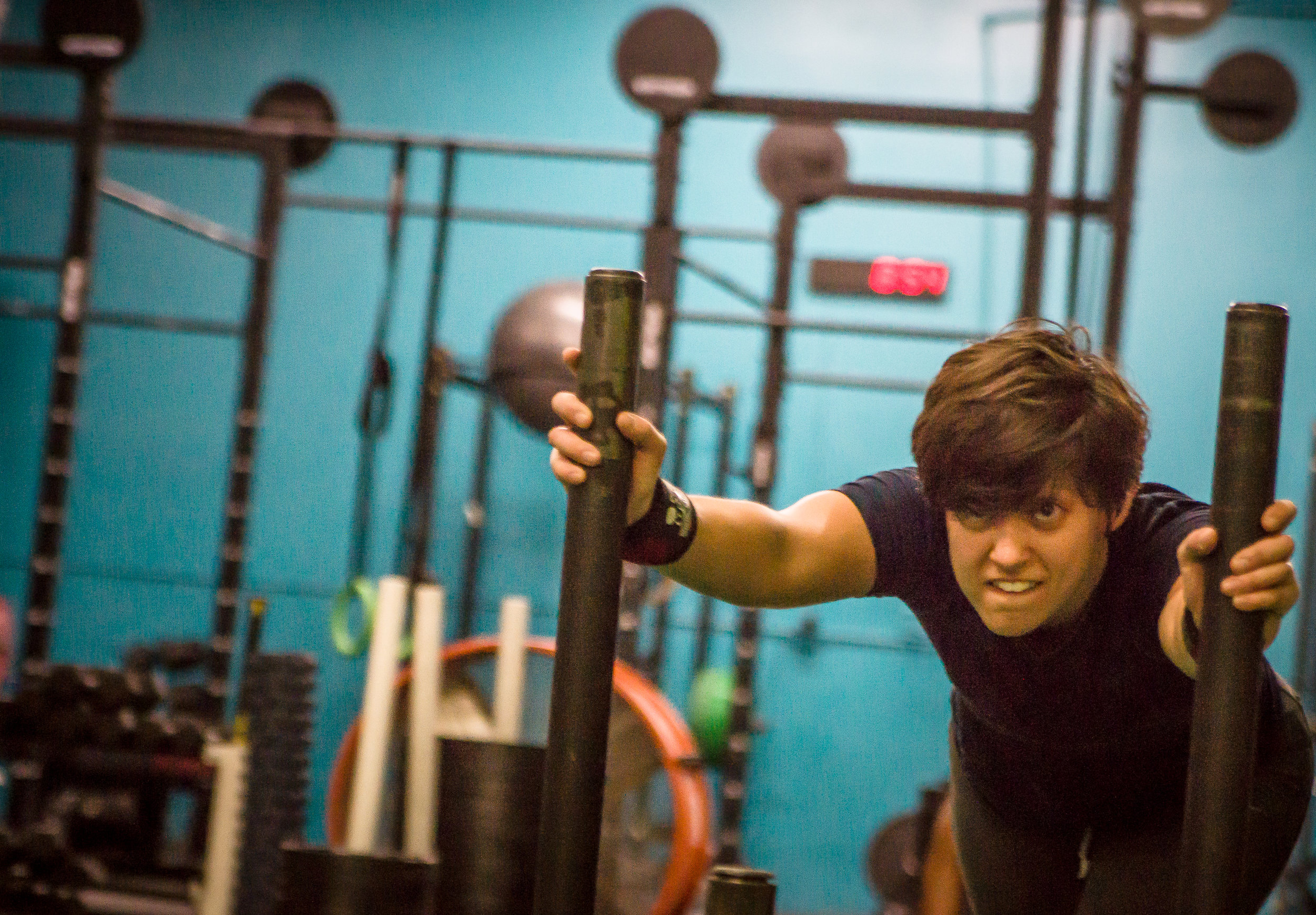 Crossfit Class Sled Pushes