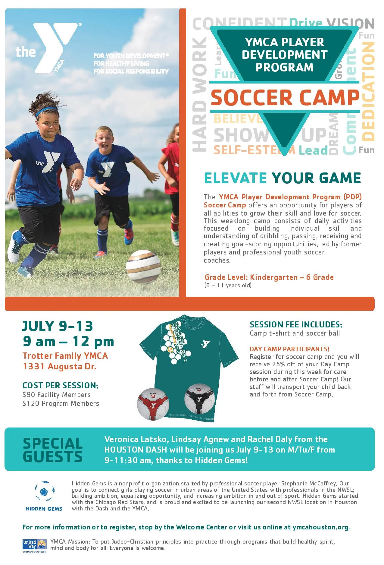 Marketing Flyer for Hidden Gems/ YMCA summer camp collaboration