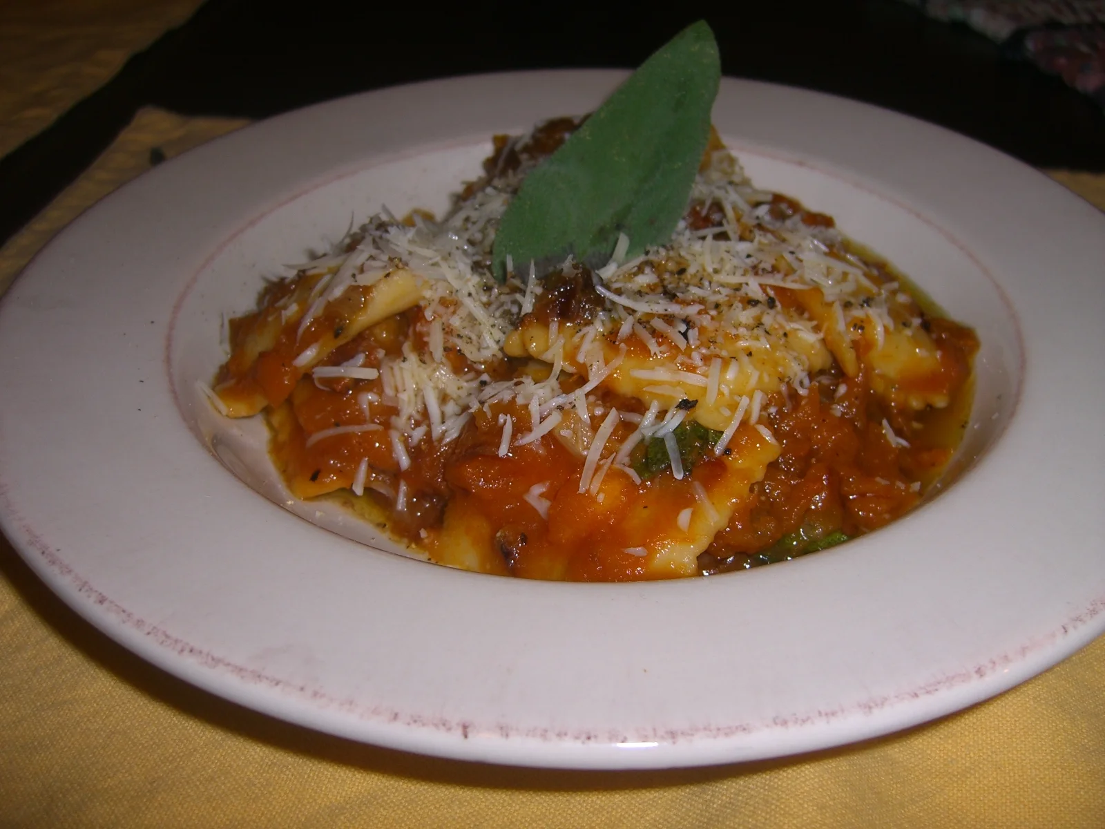 Cheese Ravioli with Butternut Squash Sauce