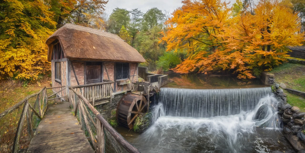 The Gomez Mill in Newburgh, NY, in autumn
