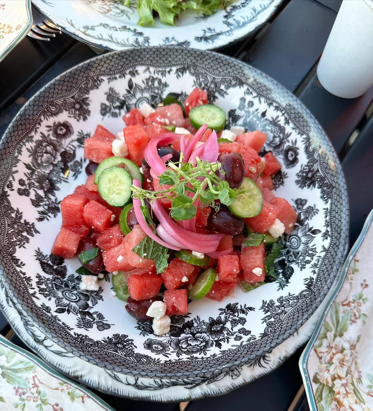 Our watermelon-cucumber salad on tonight&rsquo;s specials menu 🇬🇧