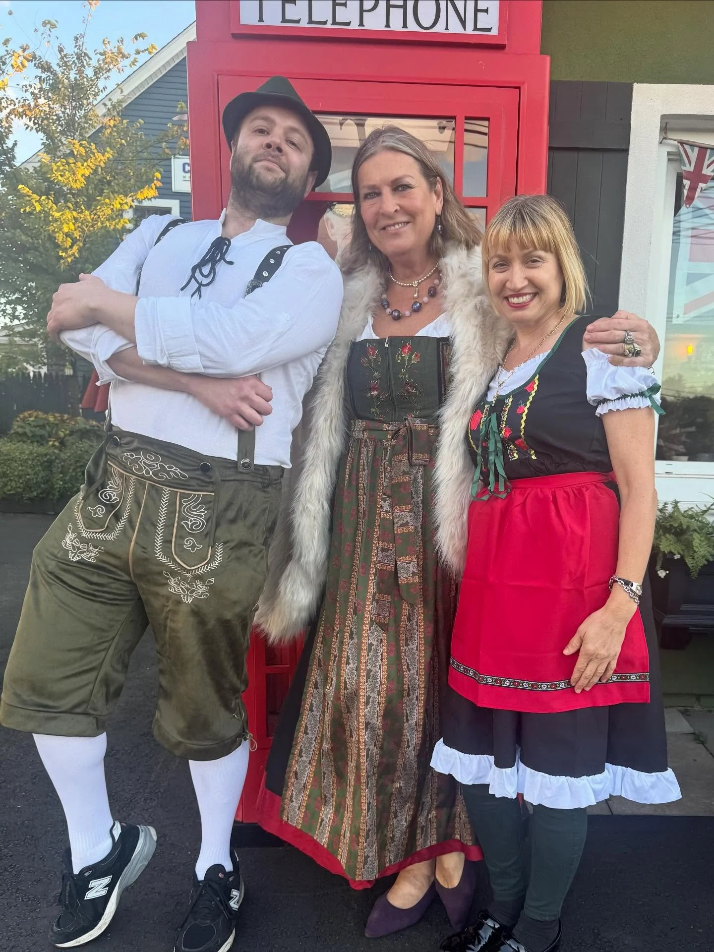 Another year of Oktoberfest at Gruel Britannia! Karen can still squeeze into her drindl! Come and have a fun night tonight through Sunday! Prost!!