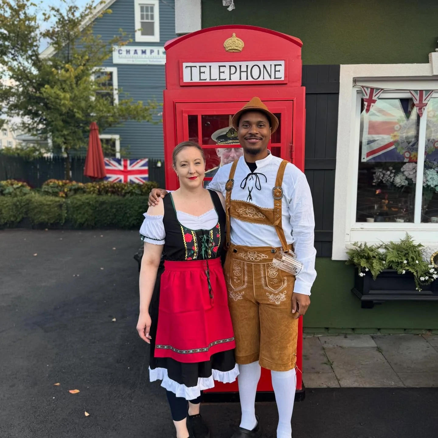 Day three of Oktoberfest at Gruel Britannia Fairfield! Jonny and Lili in their traditional Oktoberfest outfit. Karen, Ken, and Lili looking amazing as well. Come join us for great food and drinks! We will be doing our Oktoberfest through Sunday! See 