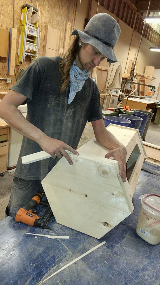 Top bar beehive by a former student who took our very first woodworking class