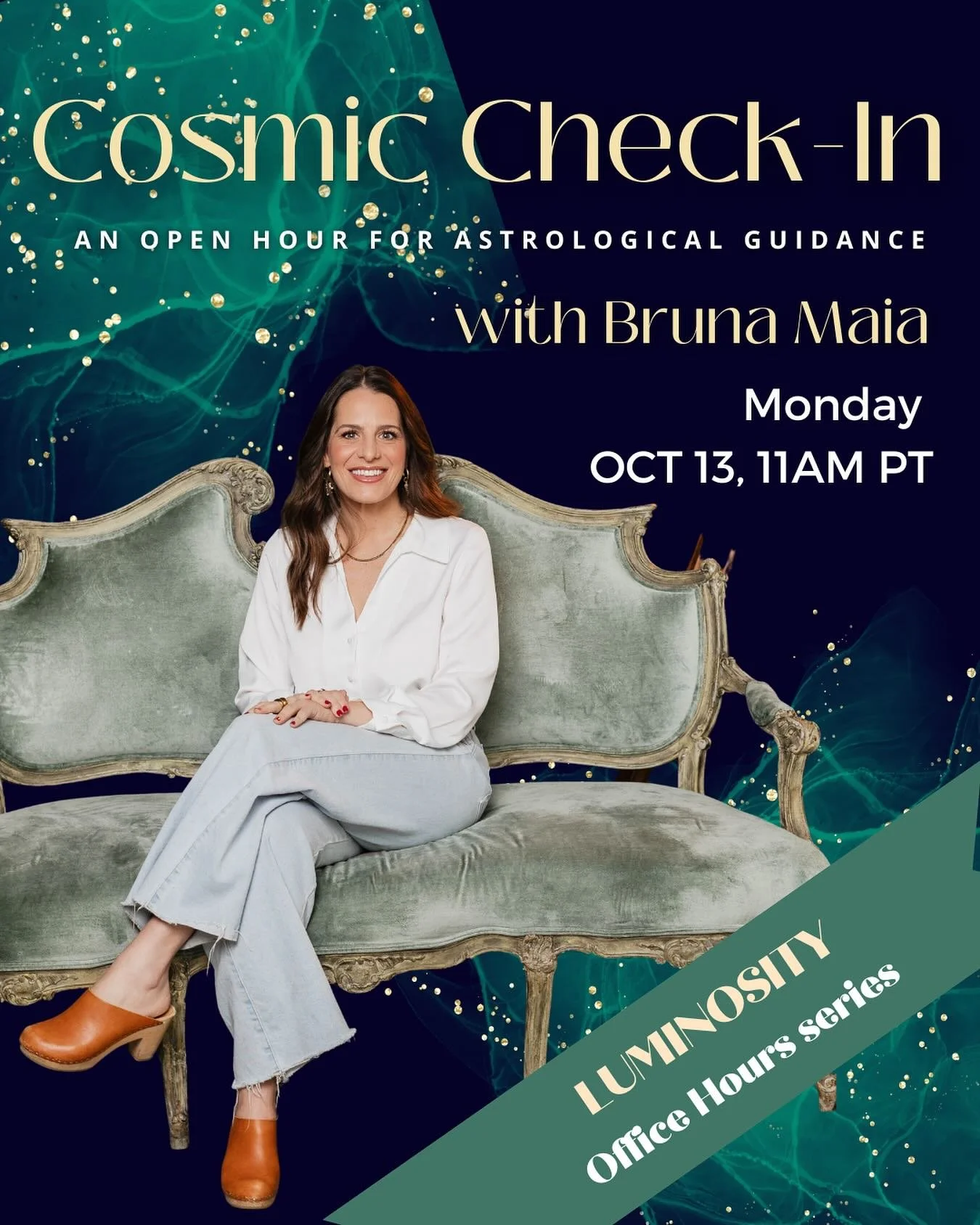 COSMIC CHECK-IN 💫
Luminosity Astrology Office Hours

📅Mon, Oct 13 at 11am PT
🔗 Link in bio 

✨Curious about how Astrology actually works?
✨Got specific questions about your chart?
✨Wondering how a current transit might be influencing you or the co