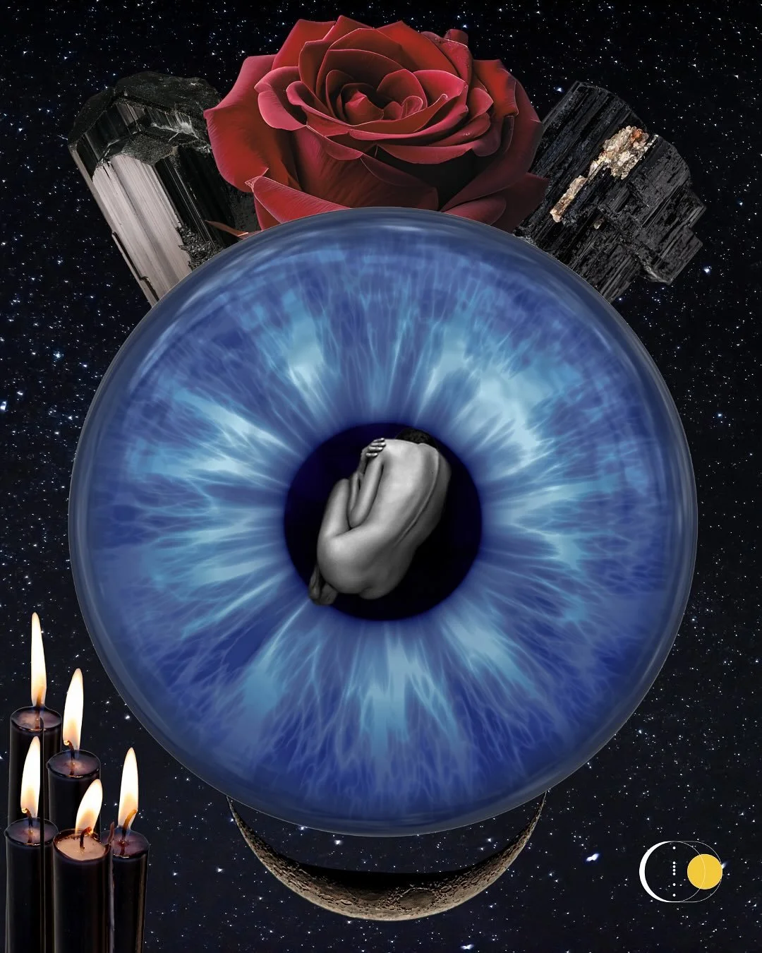 SCORPIO NEW MOON 🖤🌑 
Revelations in the Dark Waters

On November 19 at 10:47 am PT, we enter the mysterious threshold of the New Moon in Scorpio, a lunation rooted in the power of the descent. This New Moon is joined by Mercury, Black Moon Lilith, 