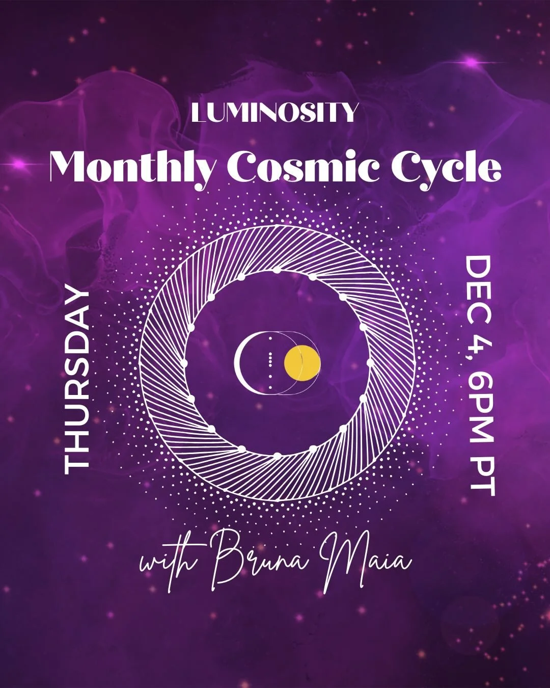 MONTHLY COSMIC CYCLE - LAST ONE OF 2025! 
📅 THURS 12/4 AT 6PM PT

🔗 To sign-up for this month&rsquo;s free classes on Luminosity, use link in bio

We&rsquo;ll be reviewing Dec&rsquo;s Astrological transits on Luminosity!

Important cycles include:
