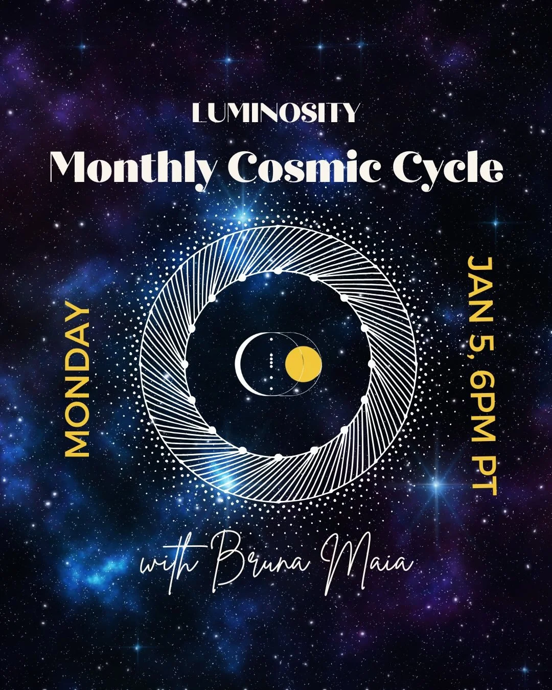 MONTHLY COSMIC CYCLE 
FIRST ONE OF 2026! 
📅 MON 1/5 AT 6PM PT

🔗 To sign-up for this month&rsquo;s free classes on Luminosity, use link in bio

We&rsquo;ll be reviewing Jan&rsquo;s Astrological transits on Luminosity!

Important cycles include:
* F