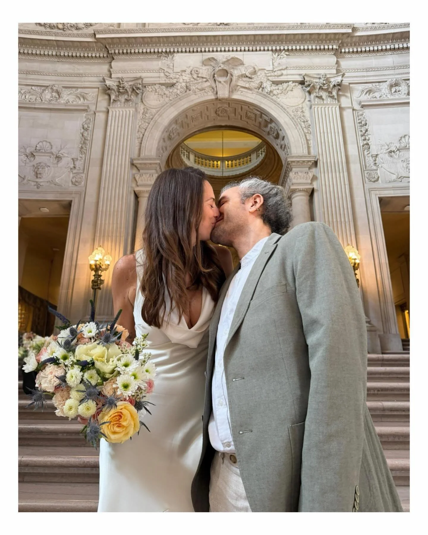 On the morning of February 13, Friday the 13th, one day before Valentine&rsquo;s Day, we crossed the Golden Gate Bridge and made our way to San Francisco&rsquo;s majestic City Hall for our legal ceremony.

The city was bright and still. City Hall was