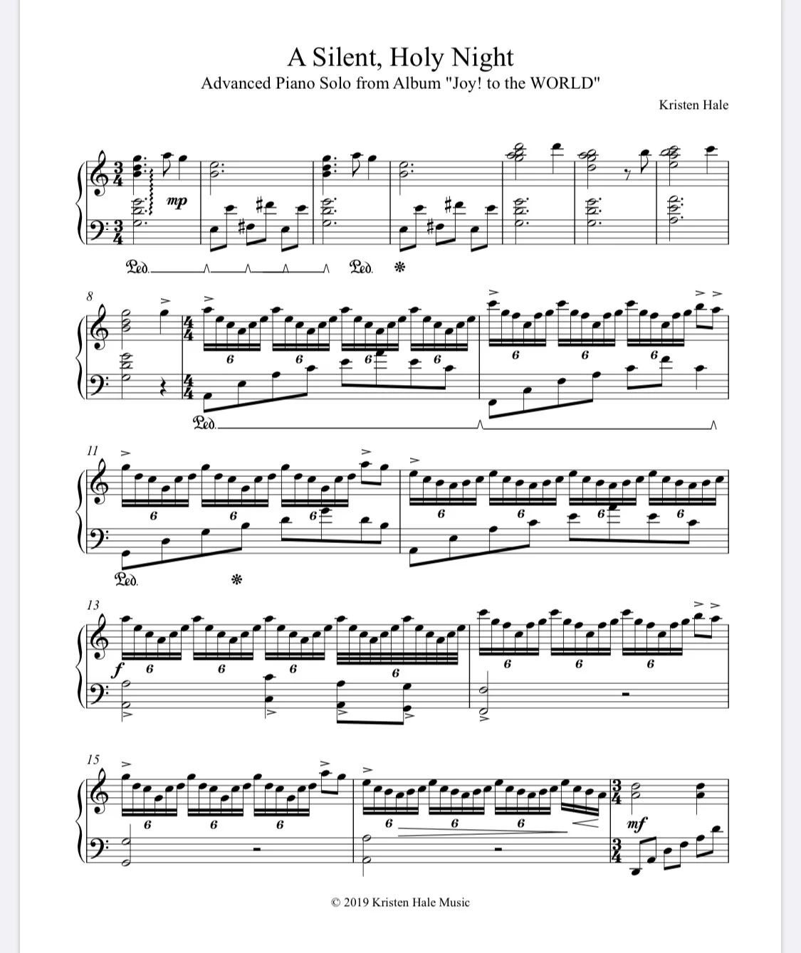 A Silent, Holy Night Sheet Music 