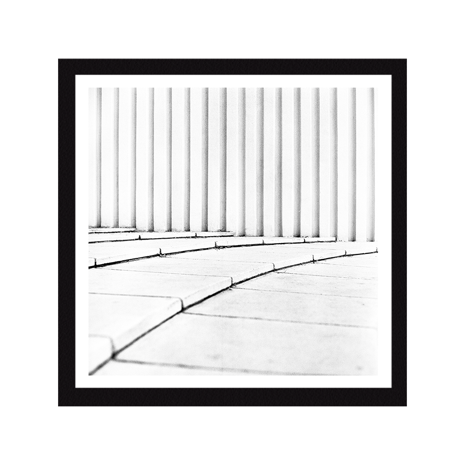 Artistic black-and-white photography explores Brutalist philosophy and architecture.