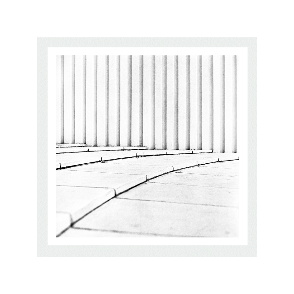 Artistic black-and-white photography explores Brutalist philosophy and architecture.
