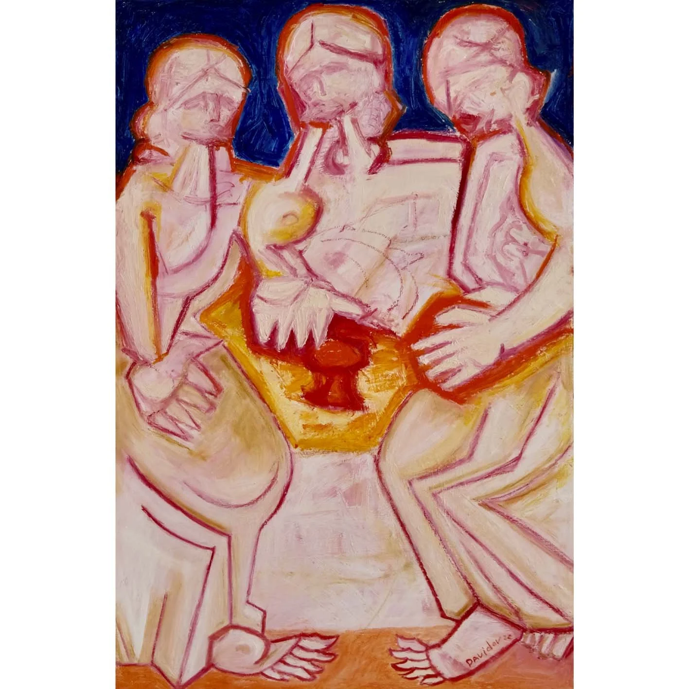 Trinity, an inspired painting by the works of Rublev, is for sale.