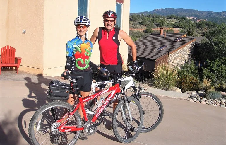 Renee & David outside their beautiful home in Manitou Springs, Colorado.