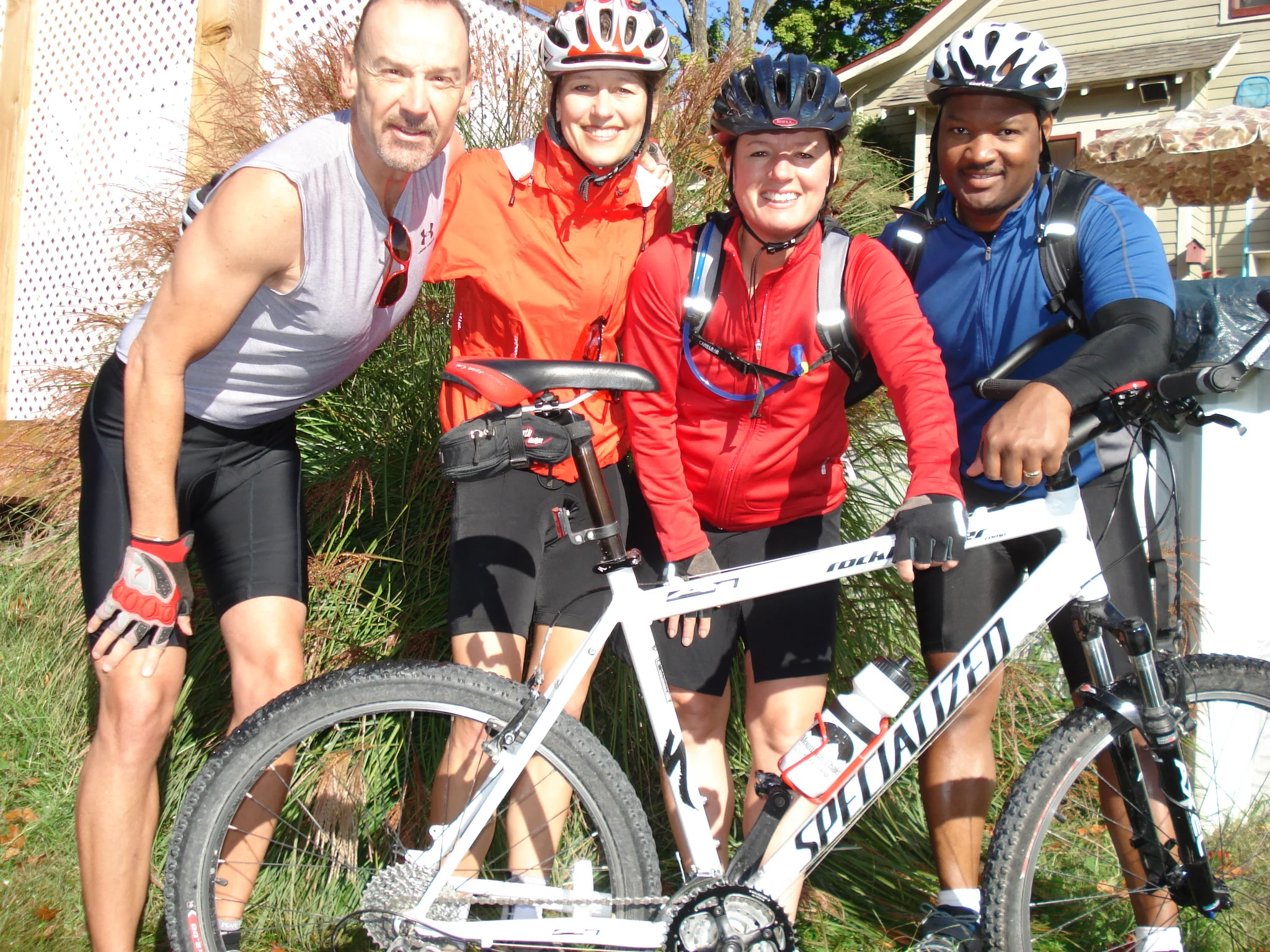 Renee & David with friends on the Katy Trail.