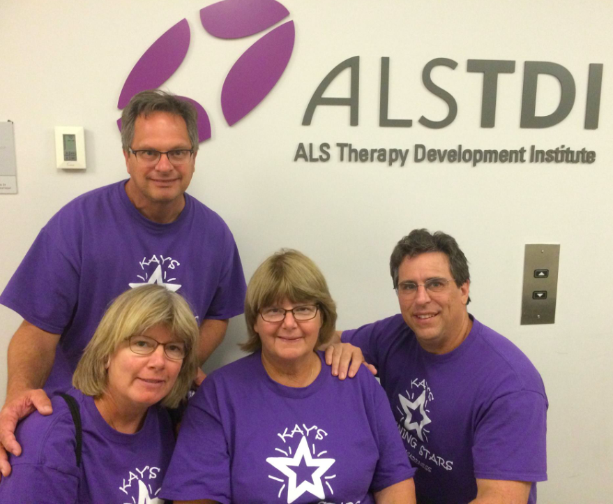 Kay Groll (with her husband, sister, and brother in-law) at ALS TDI in May 2015.