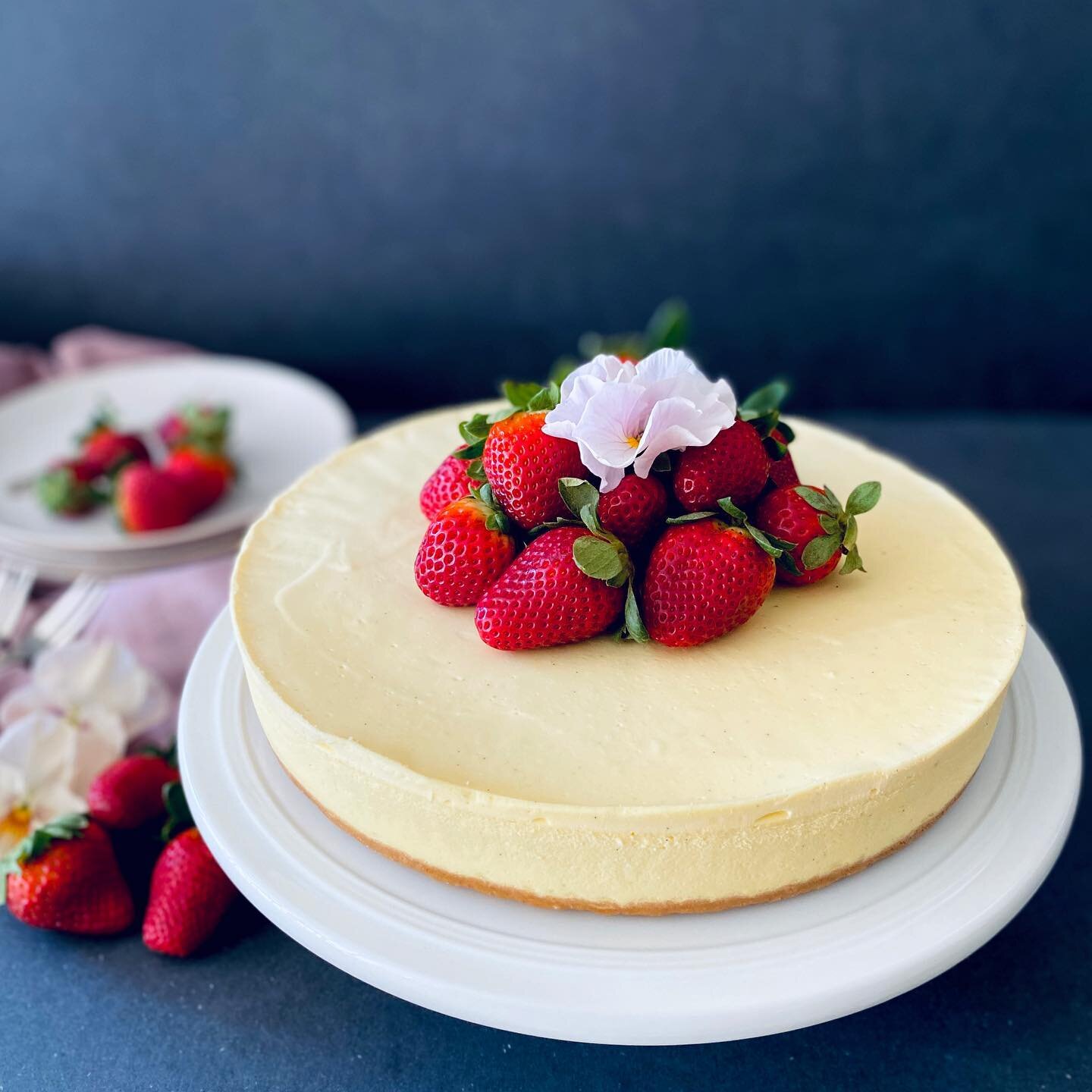 Anyone else just want to Netflix and cheesecake today?  Recipe from @beatrixbakes and it&rsquo;s bloody delicious❤️🍓❤️🍓
.
.
.
#cheesecake #bakedcheesecake #dessertfirst #sweettooth #pastrylife #pastrycook #pastrychef #foodstylist #fleurieupeninsula