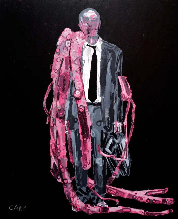 Grey man with flesh malfunction.