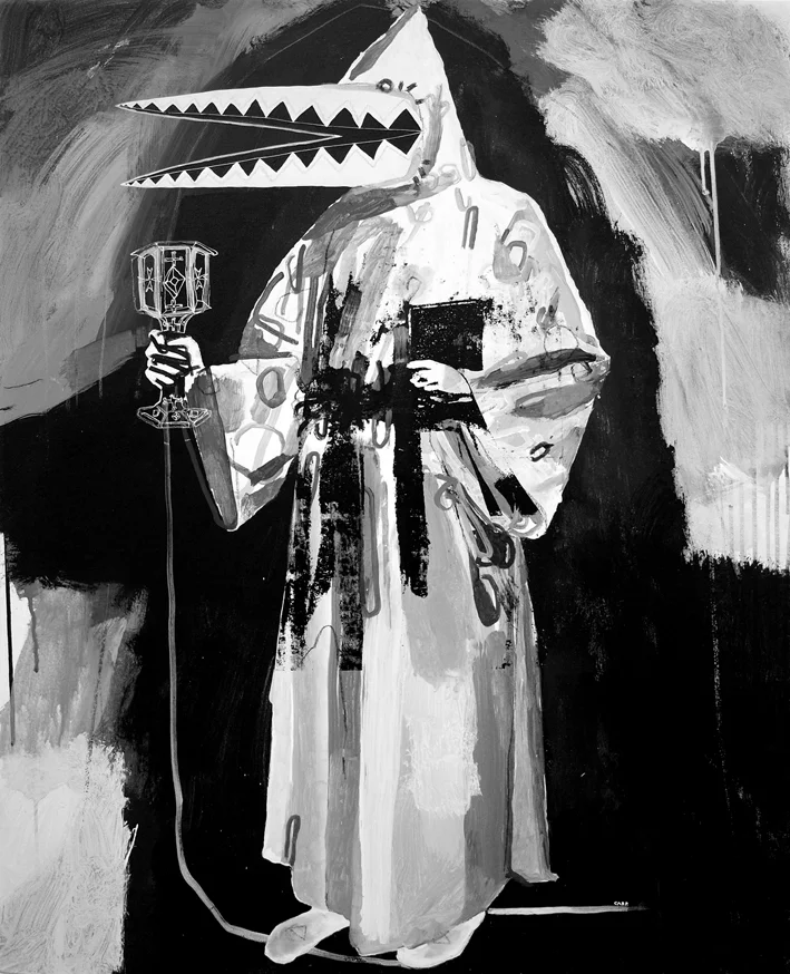 Figure with cone mask.
