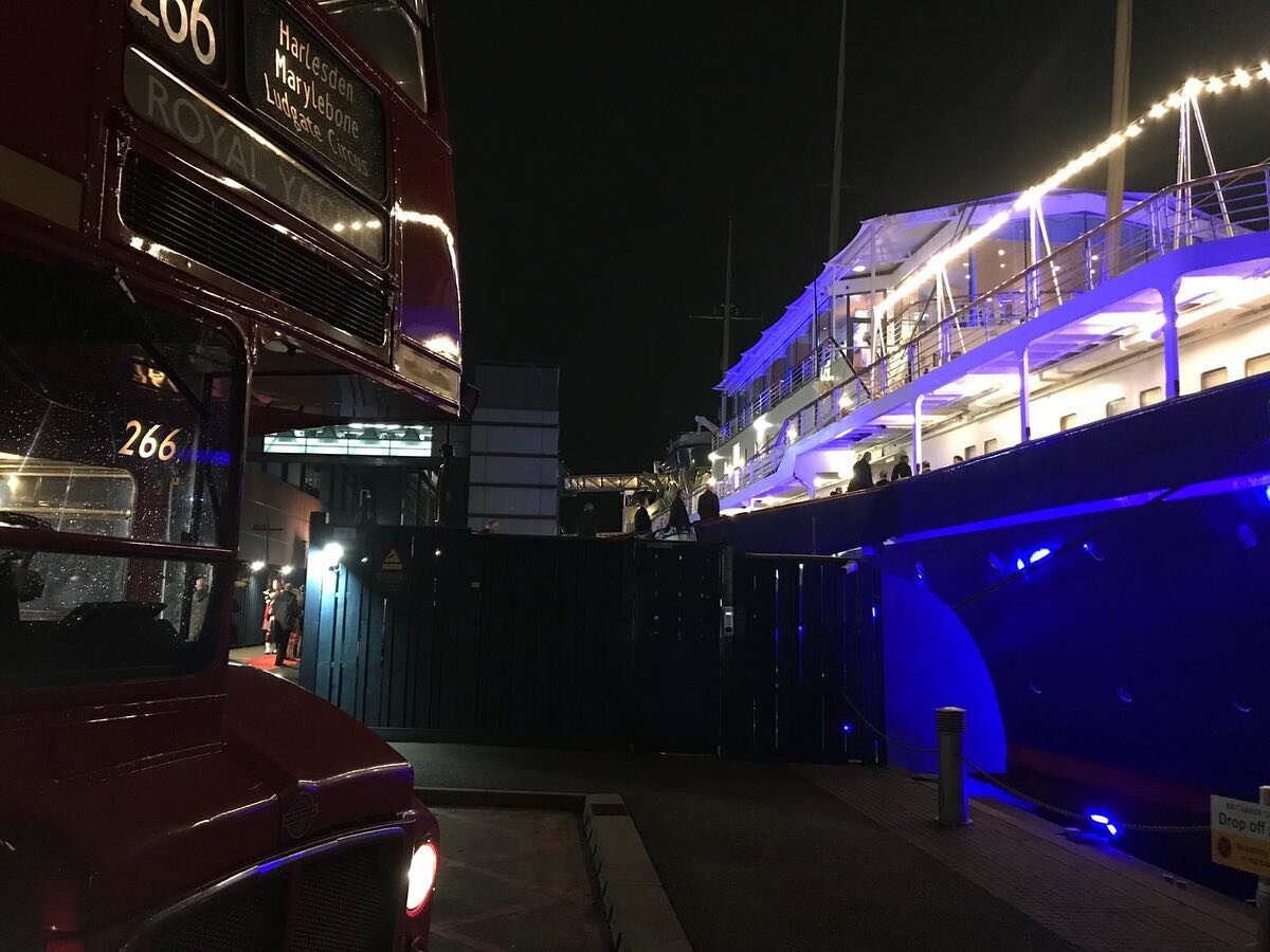 We had a wonderful time assisting with a gala dinner at @royalyachtbritannia last night. Scroll to see the rather fetching red carpet laid out for guests&rsquo; arrival - we think it matches the bus very well!
.
.
.
.
.
#edinburghevents #scottisheven