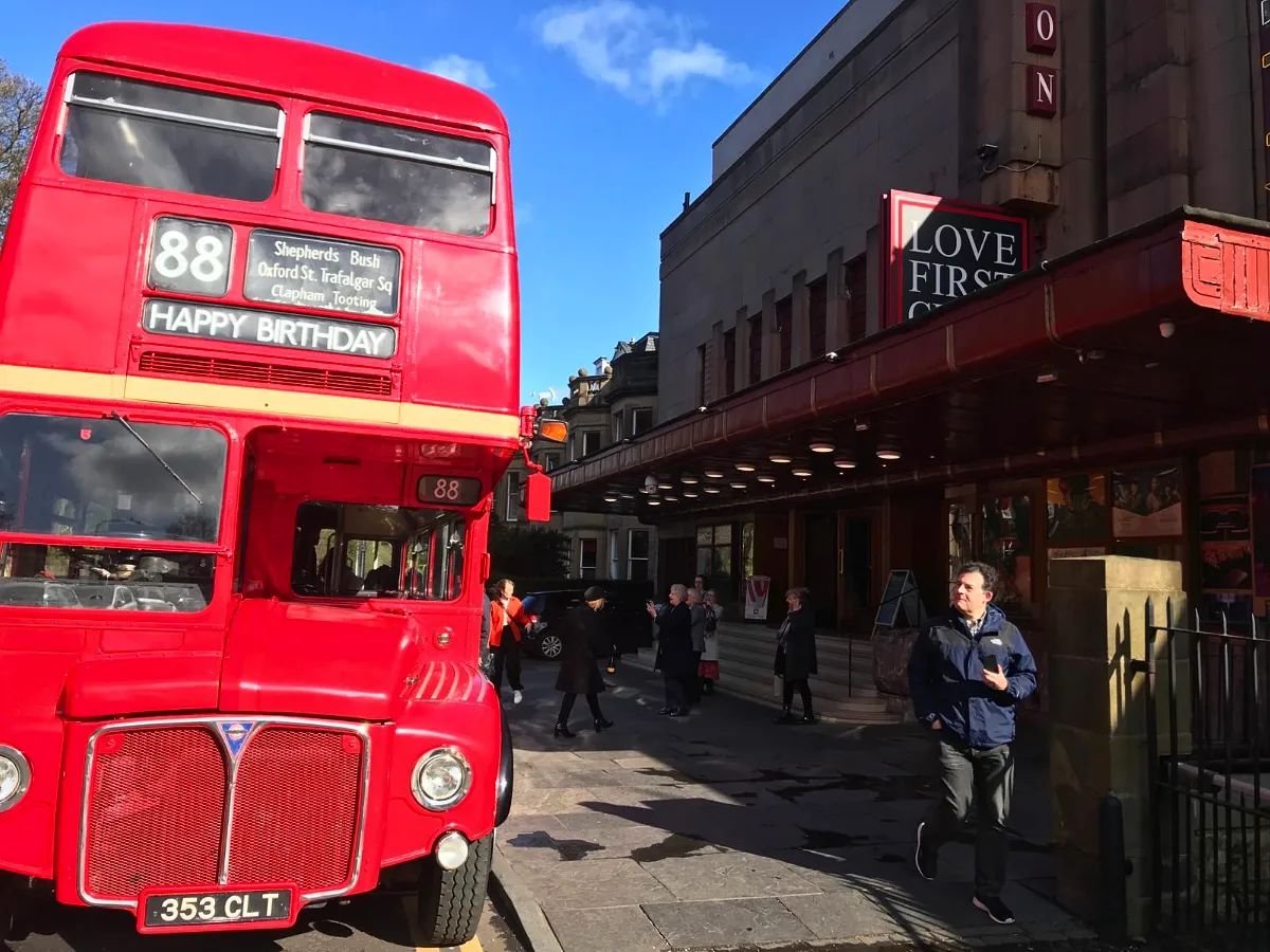 A surprise bus pass birthday bash! (Say that one three times quickly!)

We acted as a surprise birthday bus last Saturday, collecting Moira and her guests from @dominioncinema for a special tour of her most important places in Edinburgh, given by her