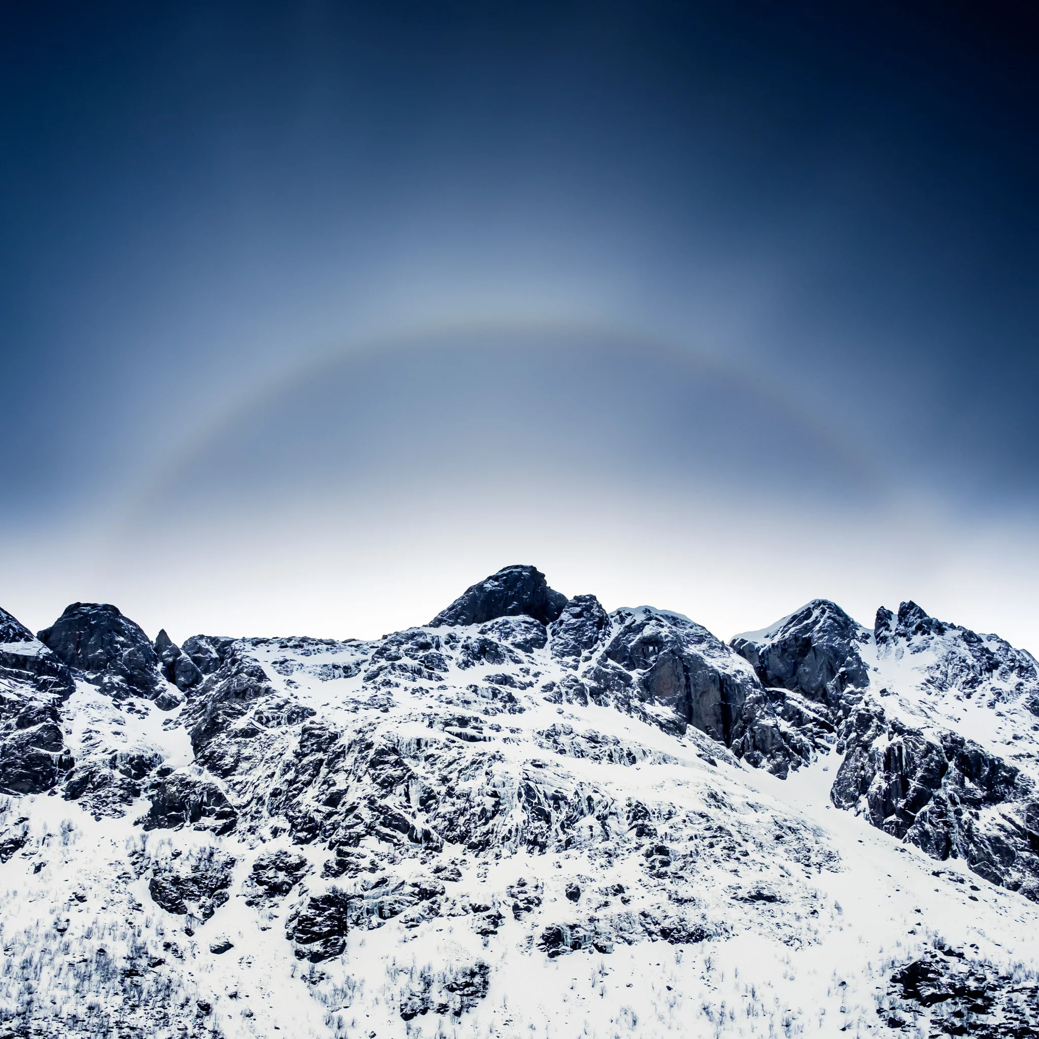 22 degrees halo, Vareid, Lofoten, Norway, 2016