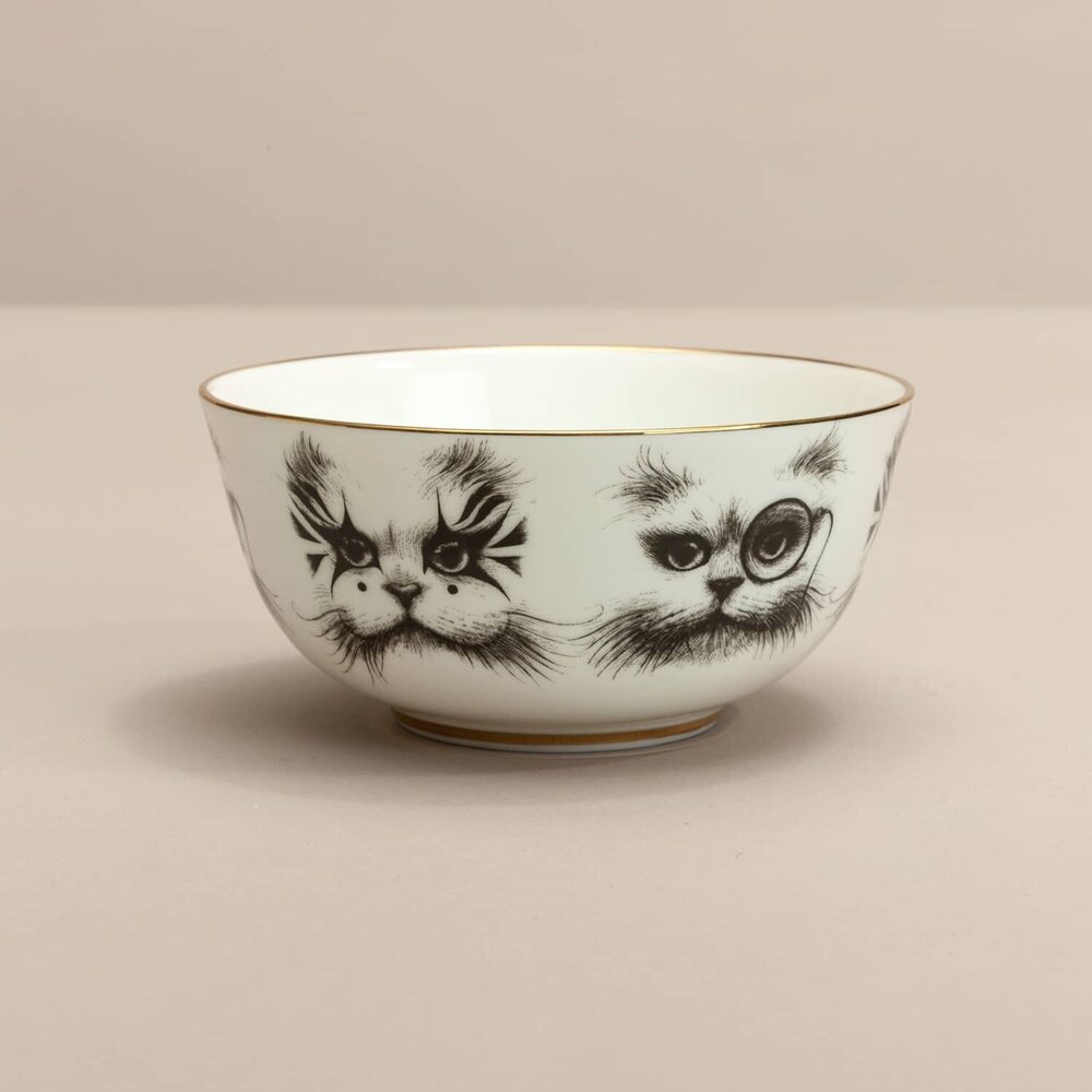 Assiettes et bols en porcelaine - Chat — Flair in the city - Art de vivre  for pets