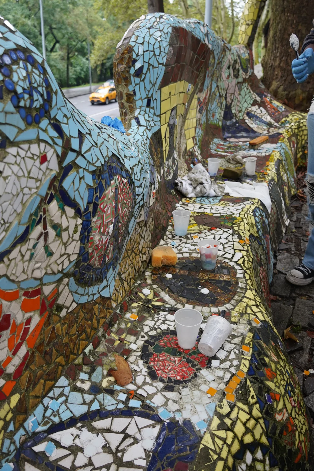 Mosaic Rolling Bench at General Grant National Memorial — CITYarts