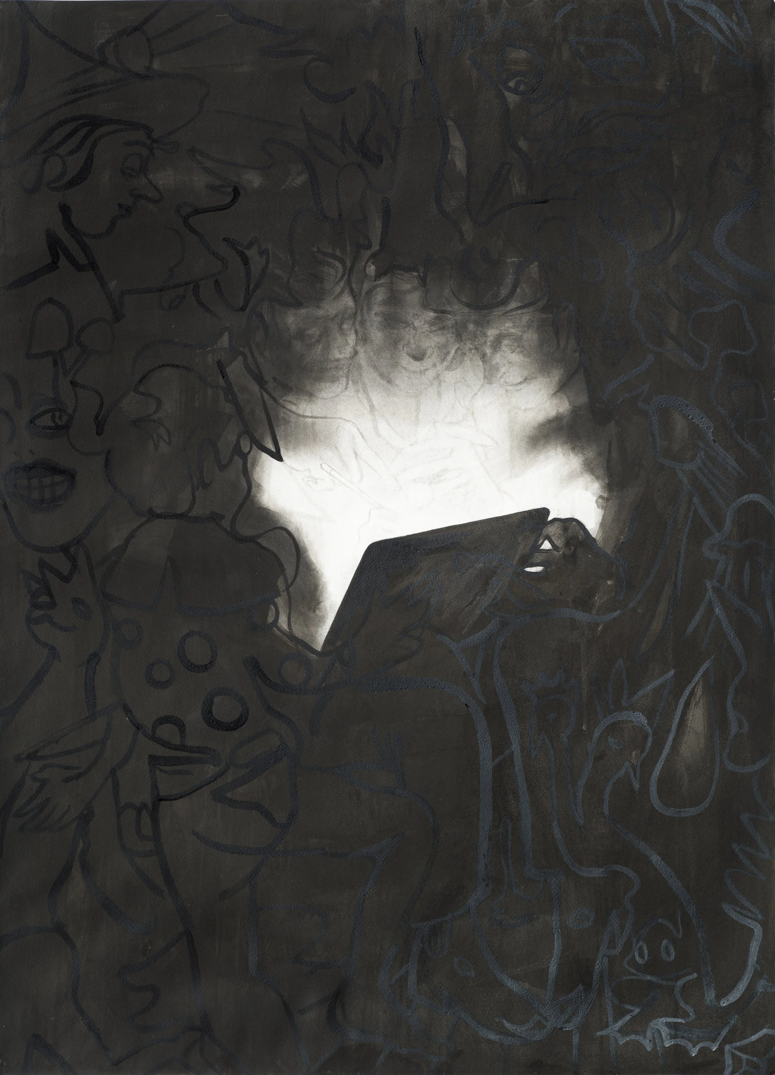 Neues IPad, 2024, Tusche auf Papier, 120,5 x 87,5 cm.jpg