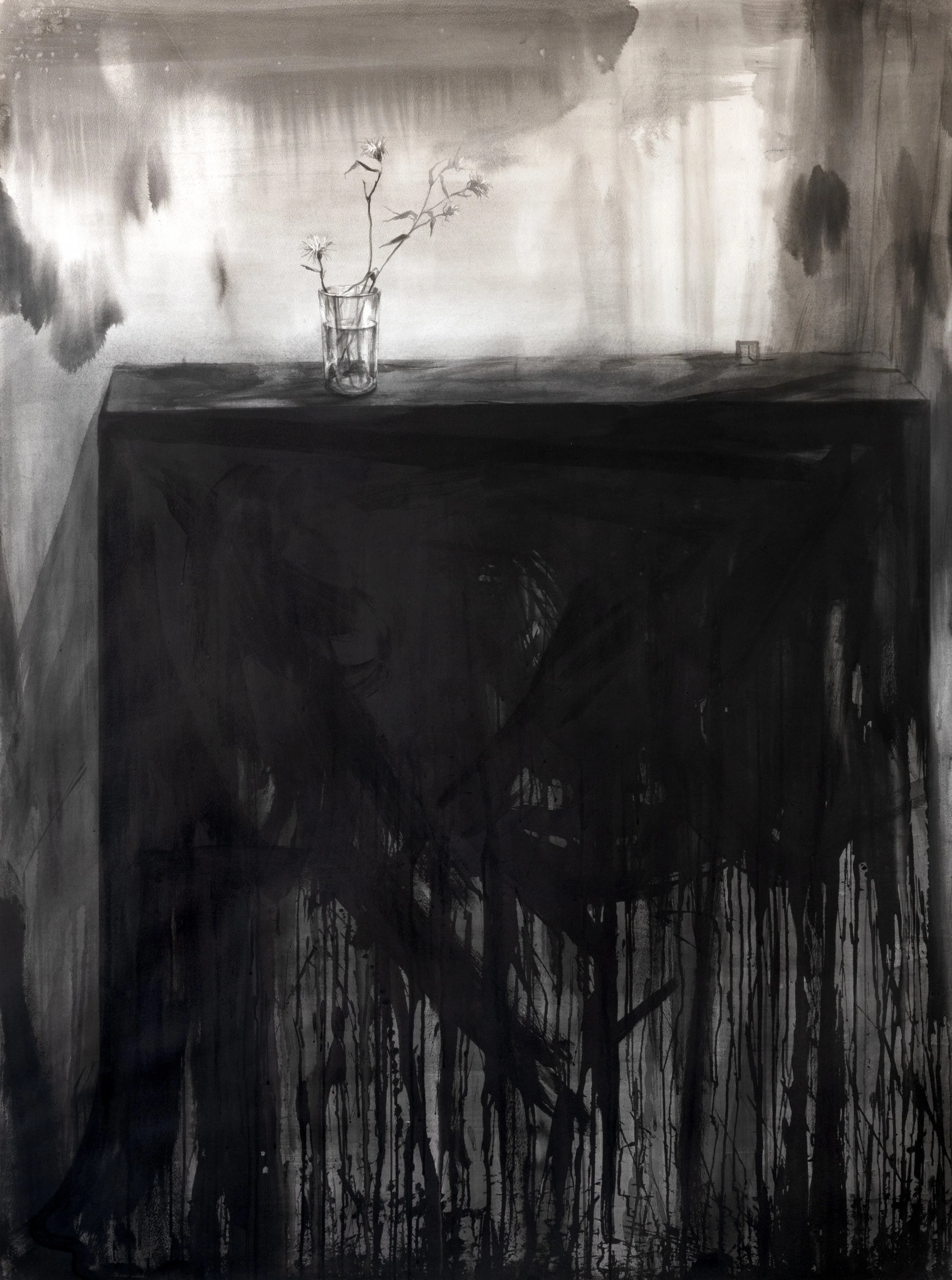 Feldblume, 2024, Tusche auf Papier, 164,5x121 cm.jpg