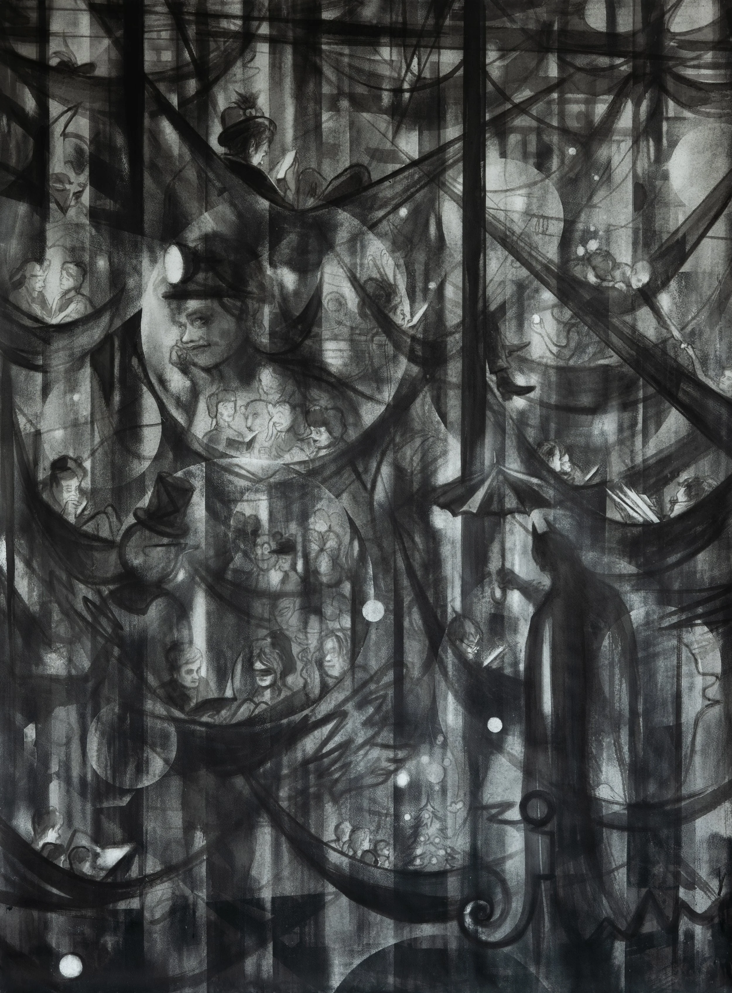 Privatspären, 2025, Ink on Paper, 163 x 120 cm .JPG