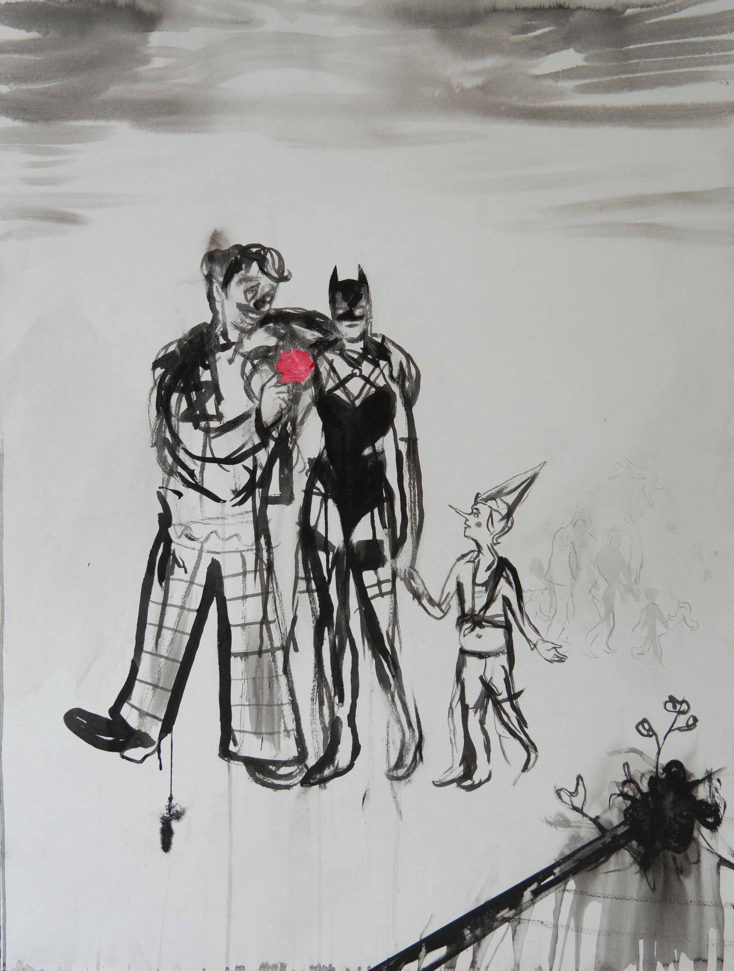 Warum nicht diese Blumen?, Ink on Paper, 2025, Ink on 86 x 65 cm.jpg