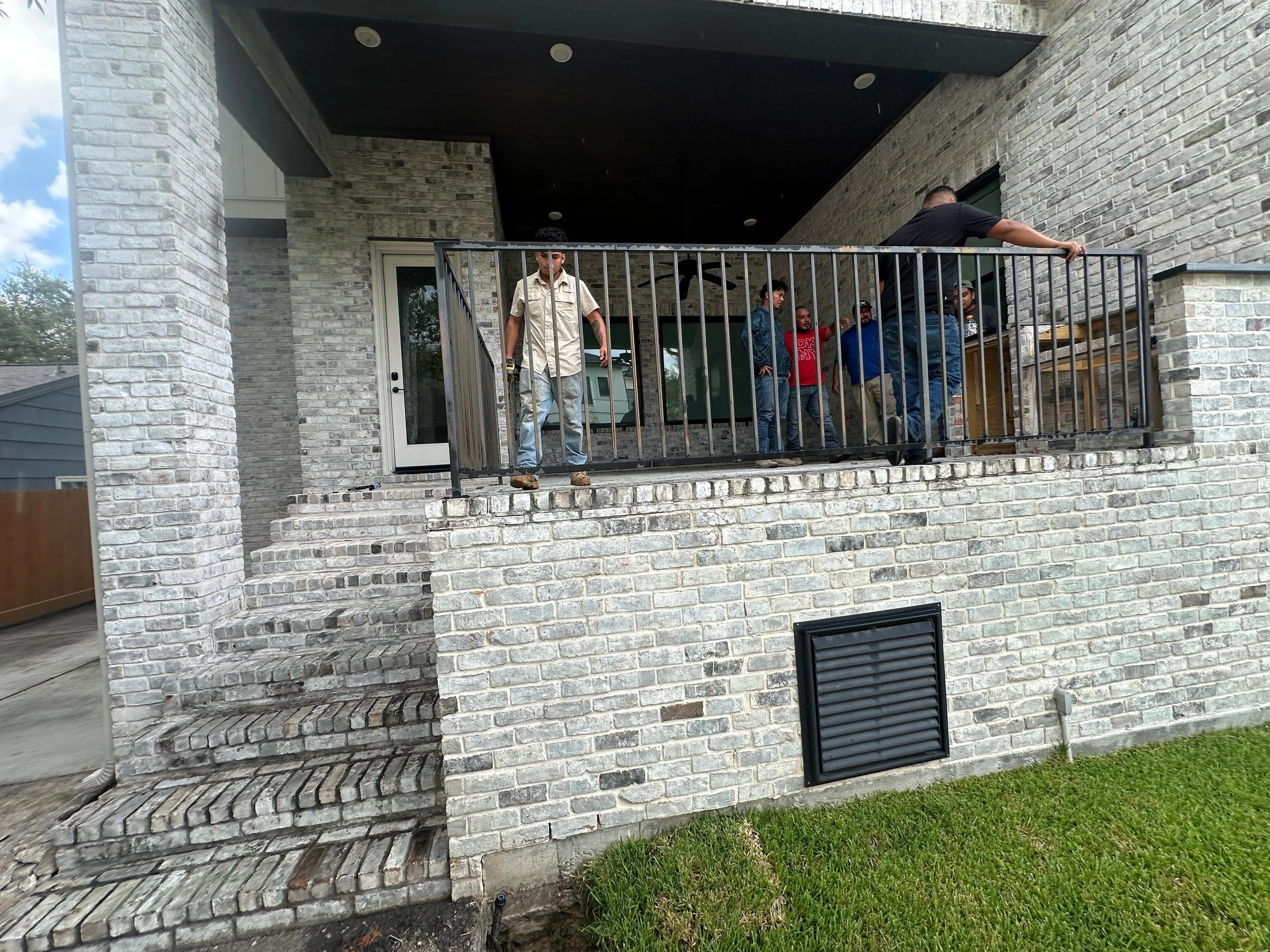 Exterior side of back porch