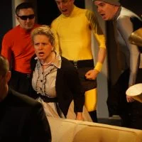 As Joyce in TIRESIAS WAS A WEATHERMAN with Organic Theater Conpany (with Adam Zaininger, Will Burdin and Colin Jackson (Photo: Anna Gelman)
