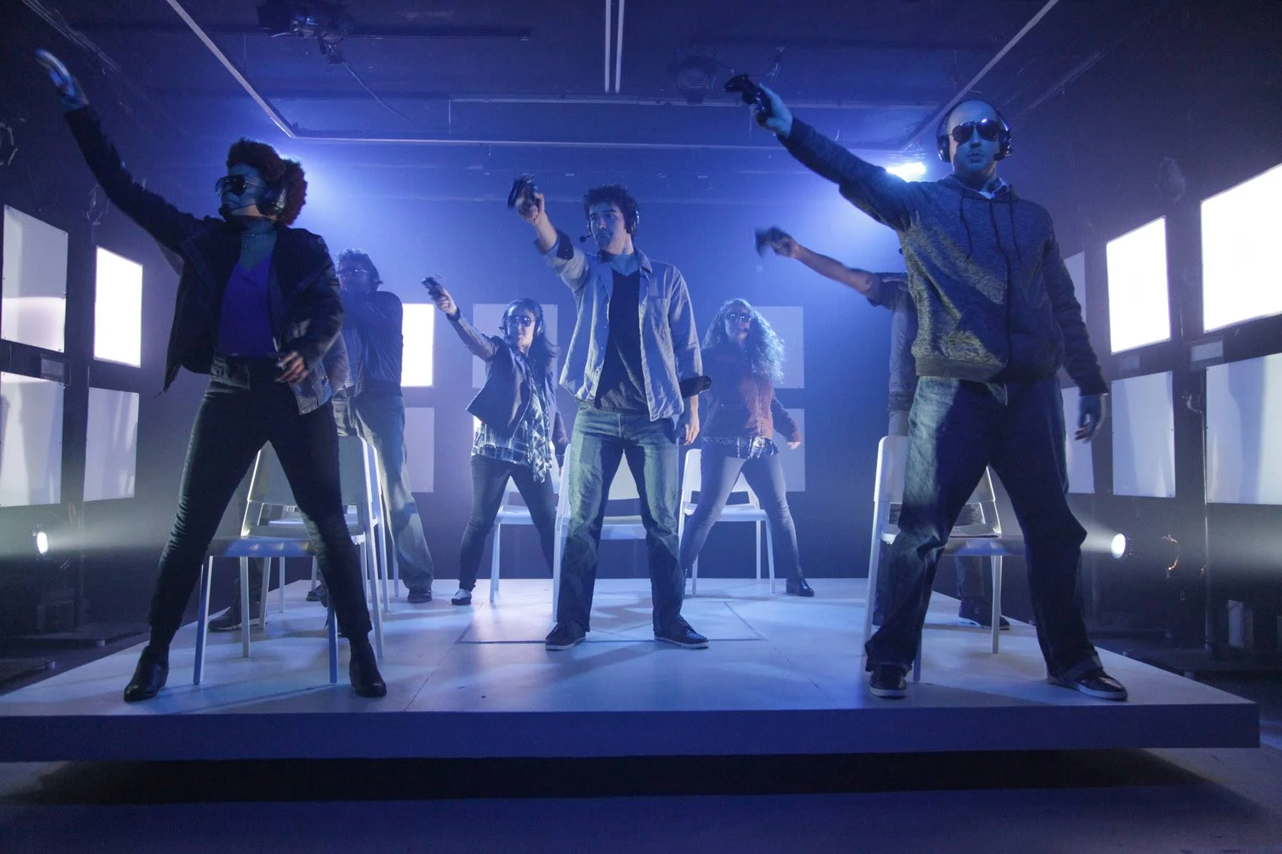 The Swordbrothers: with Ayanna Bria Bakari, Londen Shannon, Robert Koon, Emily Marso, Daniel Chenard, Victor Musoni and Travis Barnhart. (Photo: Emily Schwartz)