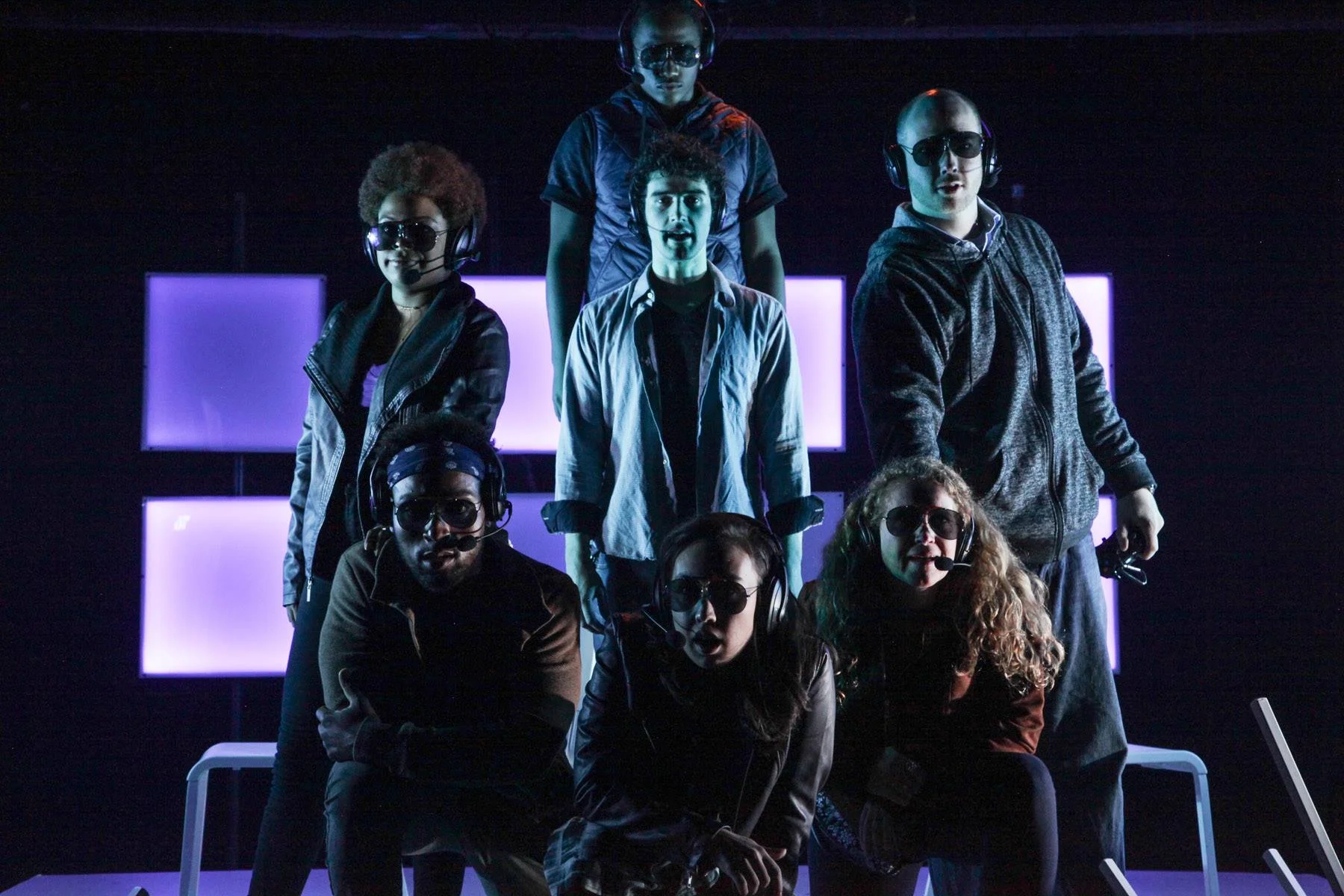 Swordbrothers: with Ayanna Bria Bakari, Londen Shannon, Victor Musoni, Daniel Chenard (Tom), Emily Marso, and Travis Barnhart. (Photo: Emily Schwartz)