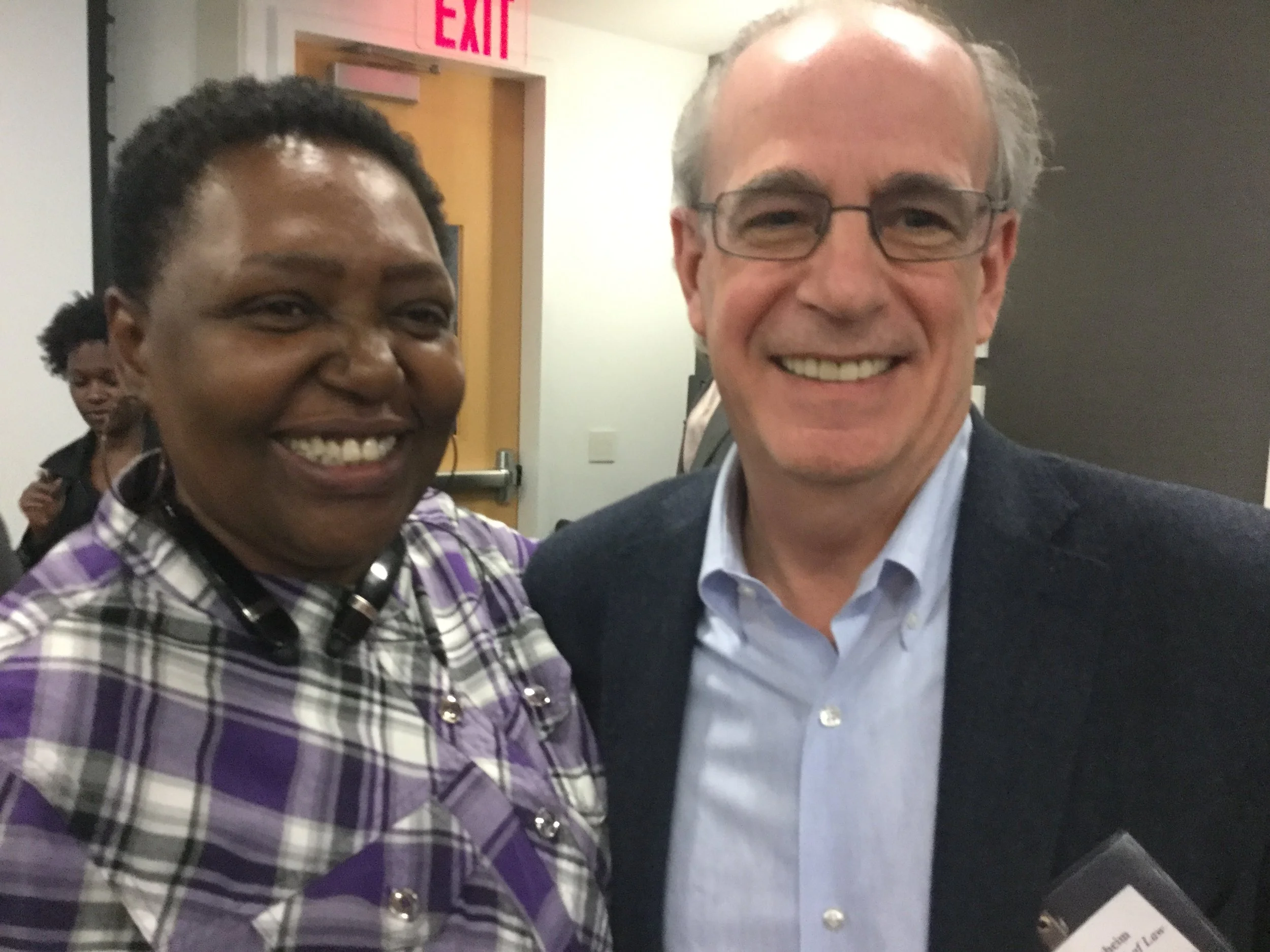 Joyce McMillan and Marty Guggenheim at the first Family Defender Conference at a law school (CUNY, April 2016). 