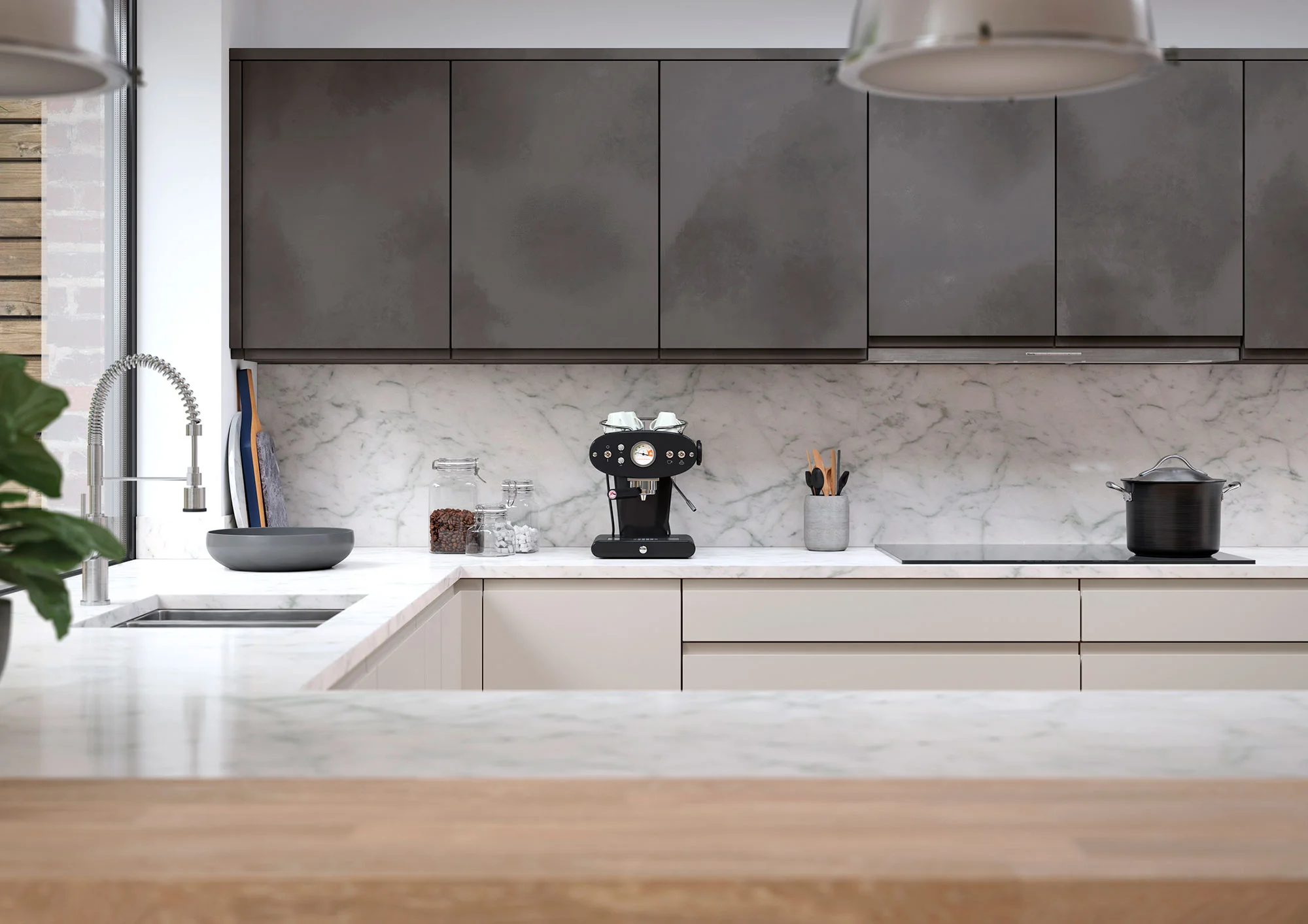  This kitchen is available in a range of sophisticated and bespoke colours and for a unique look can be mixed with the modern gloss range.   