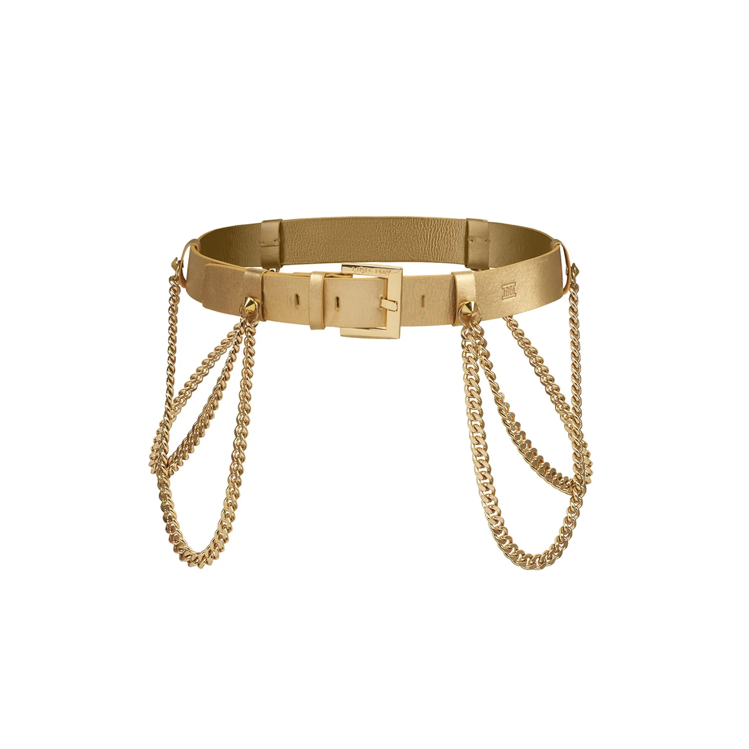 Belt Chain-on-Chain Gold Leaf — Lidia May | Ethical Luxury Leather 
