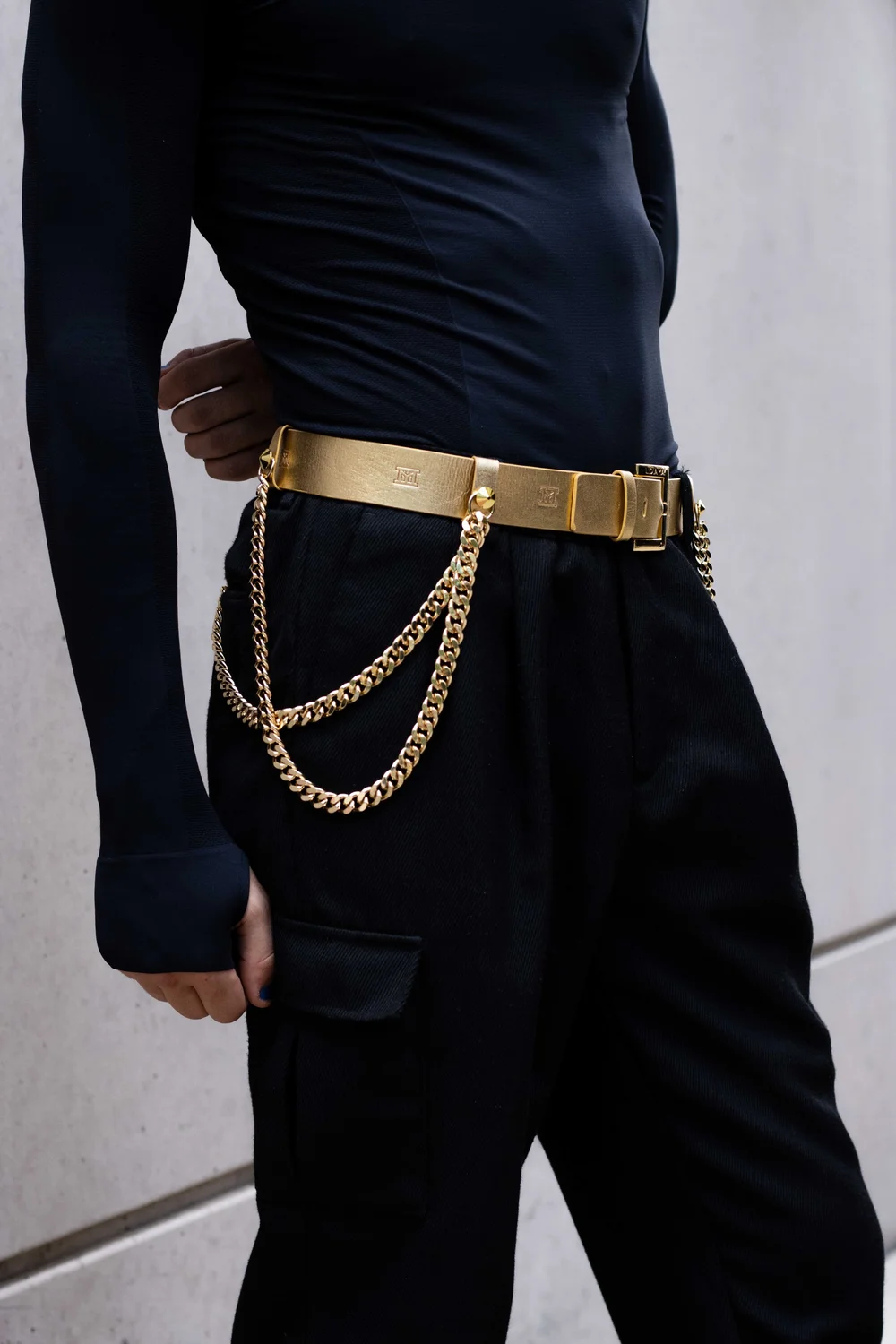 Belt Chain-on-Chain Gold Leaf — Lidia May | Ethical Luxury Leather 