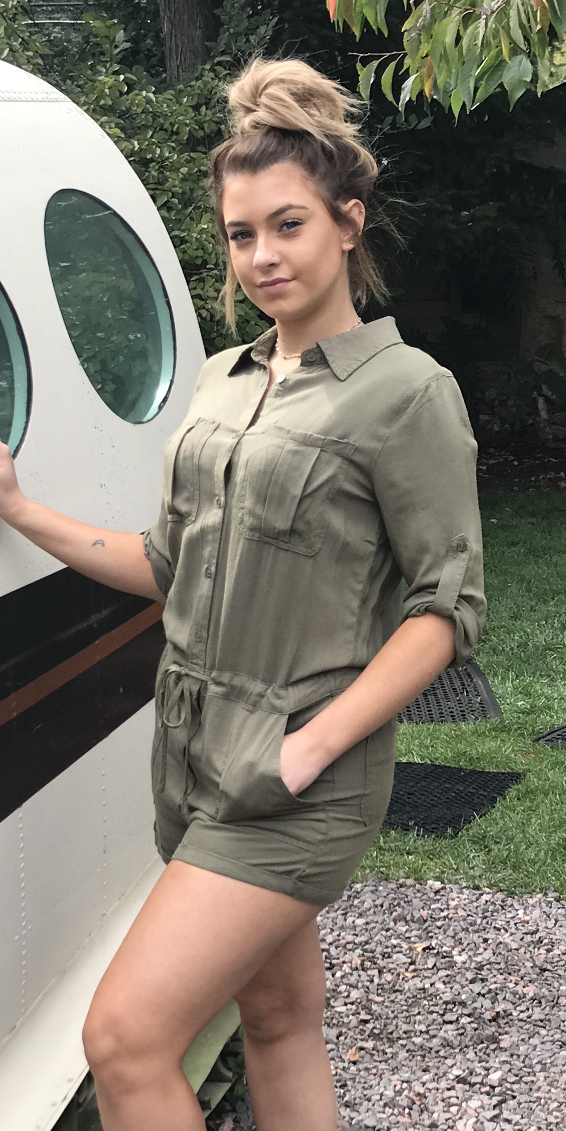 Olive You Utilitarian Romper