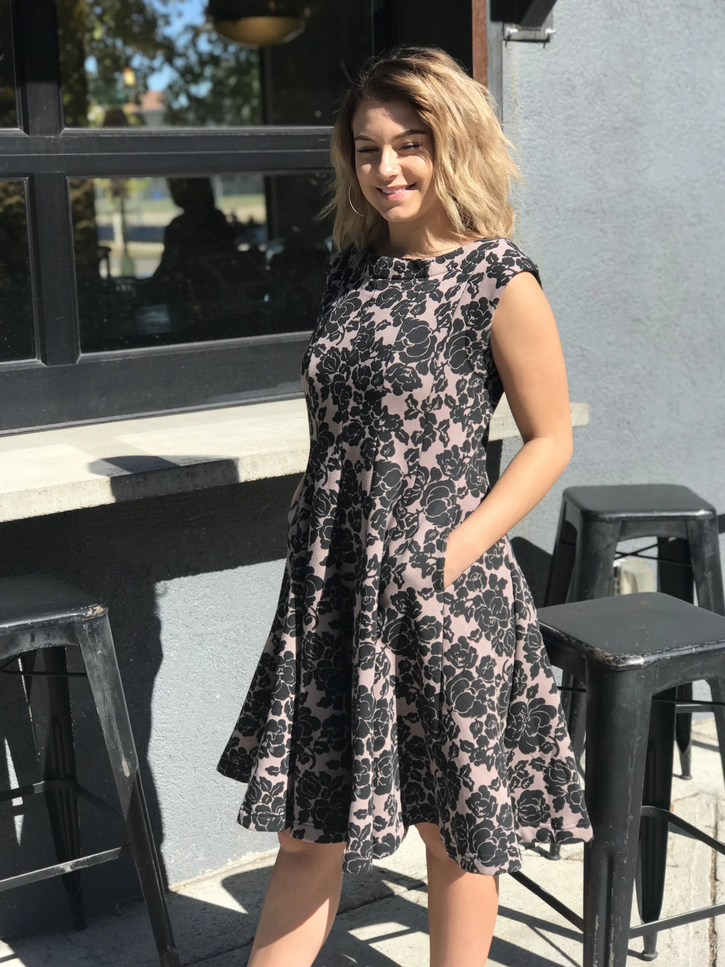 Floral And Fleece Dress