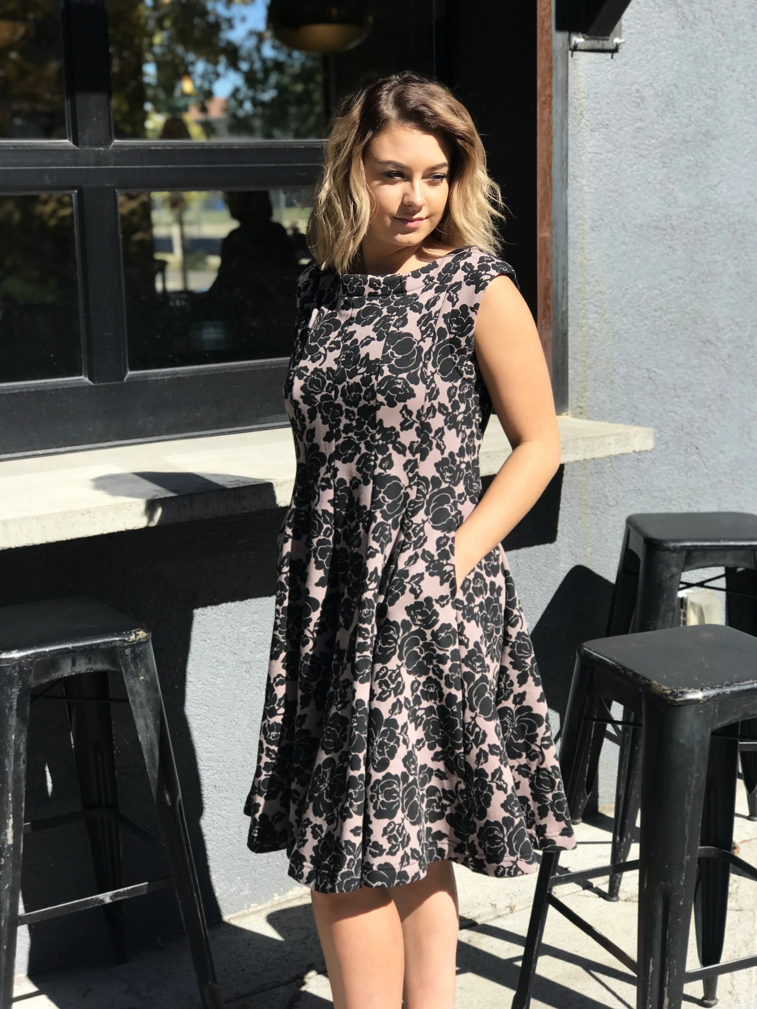 Floral And Fleece Dress