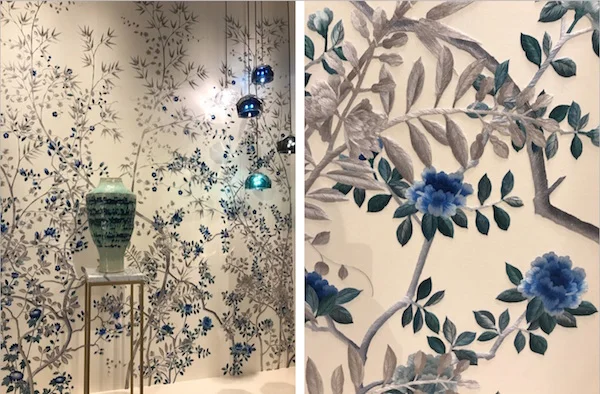 Paradiso embroidered chinoiserie in Sapphire, Fromental – price available on request