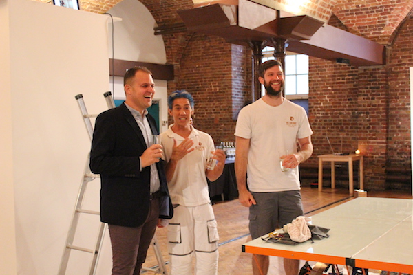 From left: Mick, Nathan and Dom - the Wells installation team