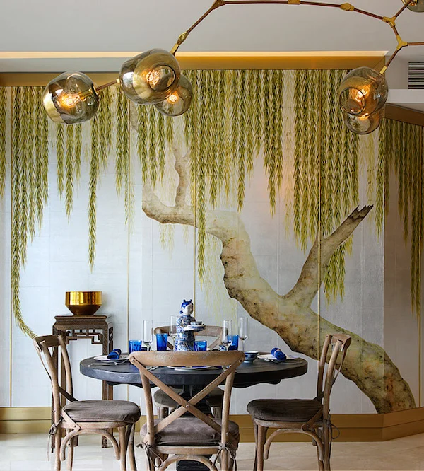 Willow design in original design colours on Sterling Silver gilded tea paper.jpg