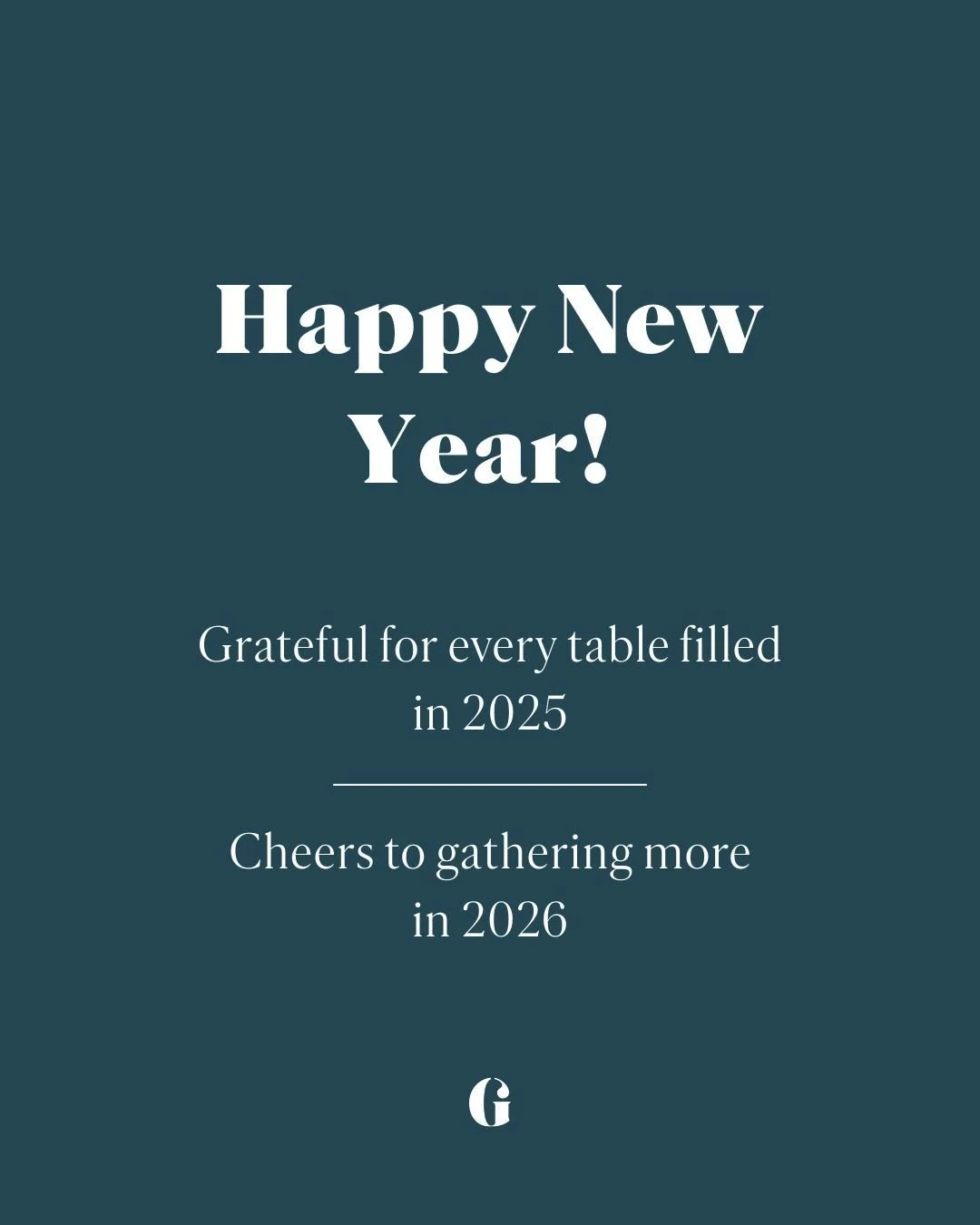 Happy New Year! ✨ We&rsquo;re closed today, but we wanted to take a moment to say thank you for choosing to gather with us throughout 2025. Your support means more than you know, and we can&rsquo;t wait to share many more meals, moments, and memories