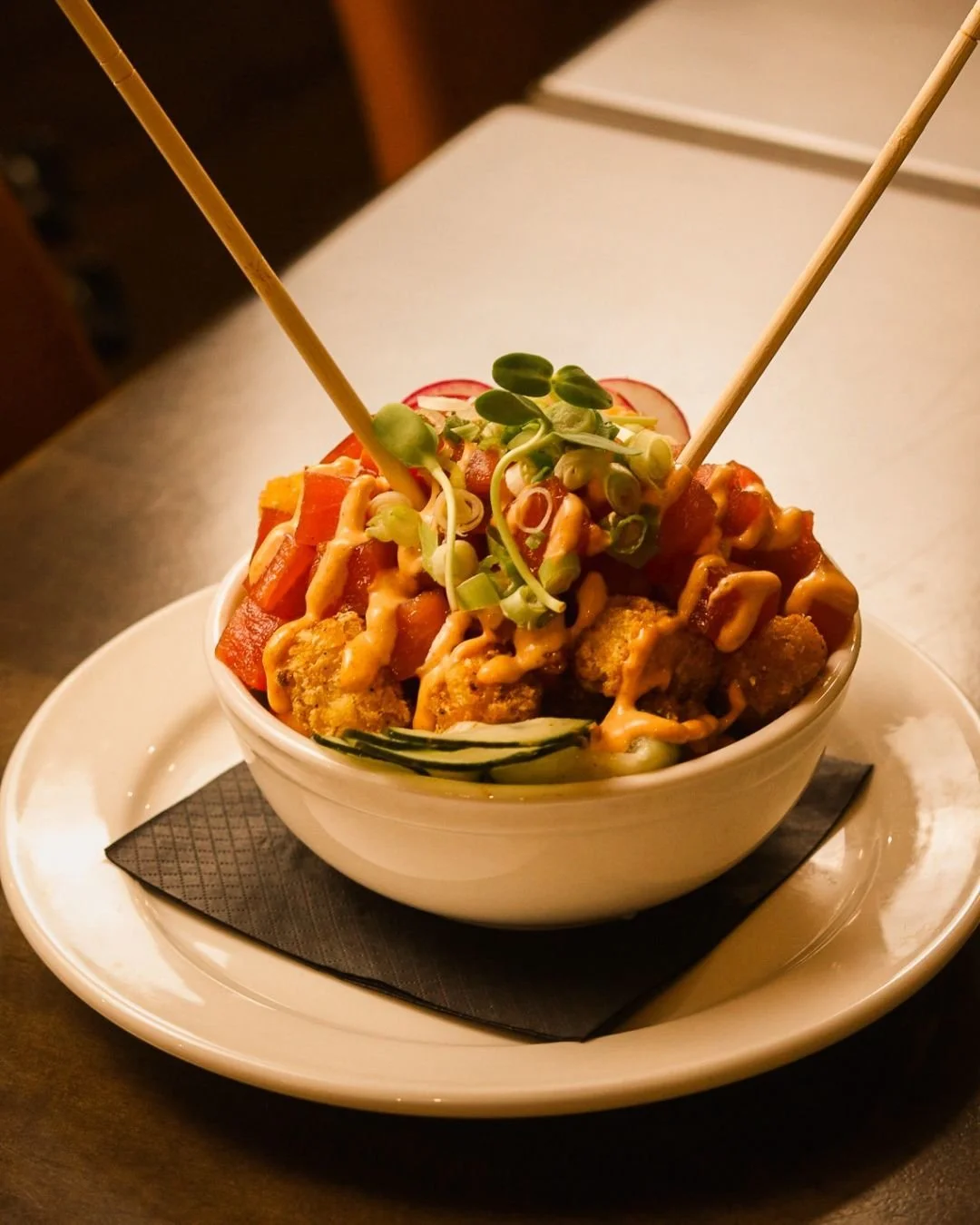 Wondering what sets Gather apart from other restaurants in CLE? It&rsquo;s the dishes you can&rsquo;t find anywhere else.

Take our Sushi Tots, for example &mdash; crispy seasoned tots topped with diced tuna, spicy mayo, eel sauce, scallions, and pic