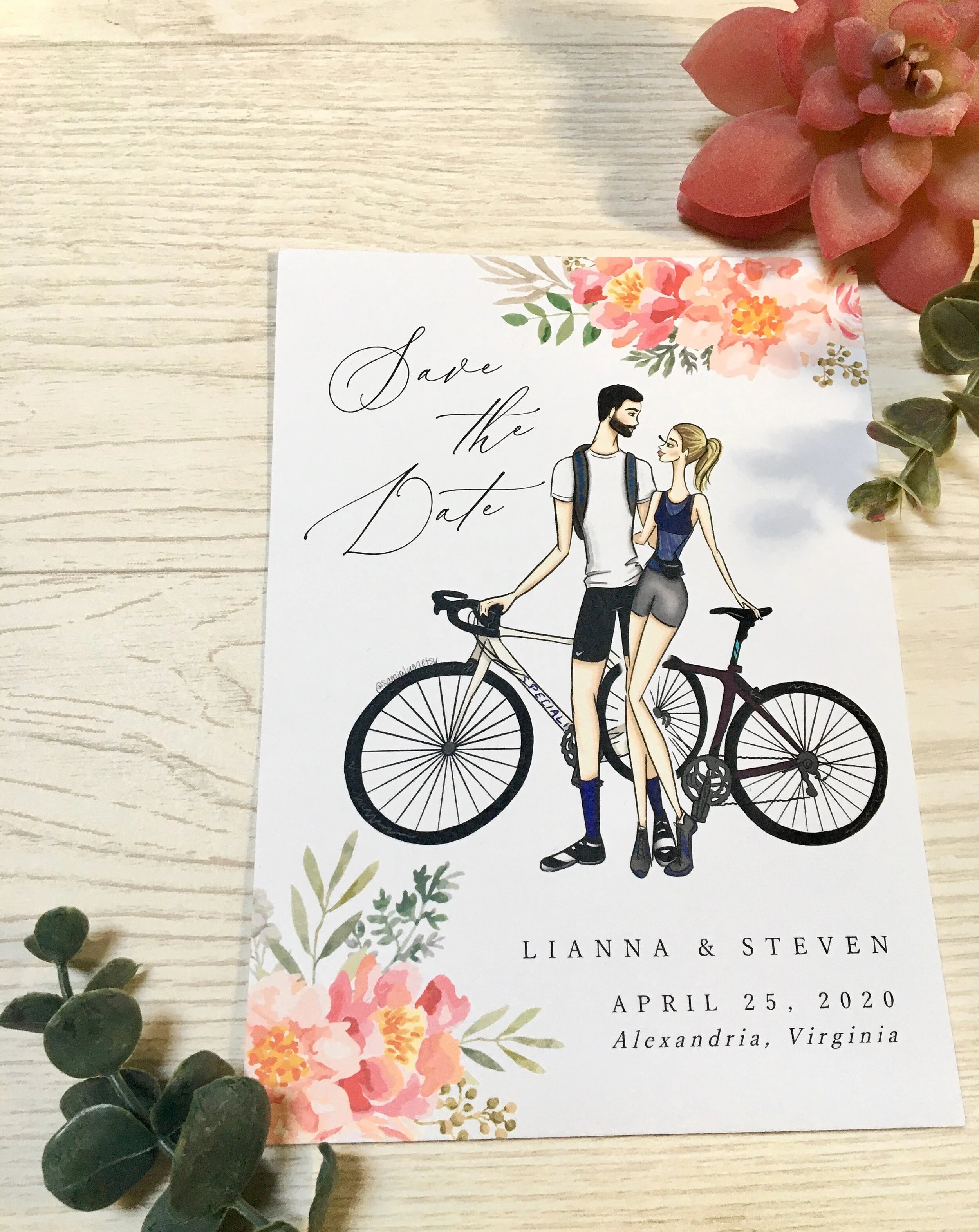 custom save the date card